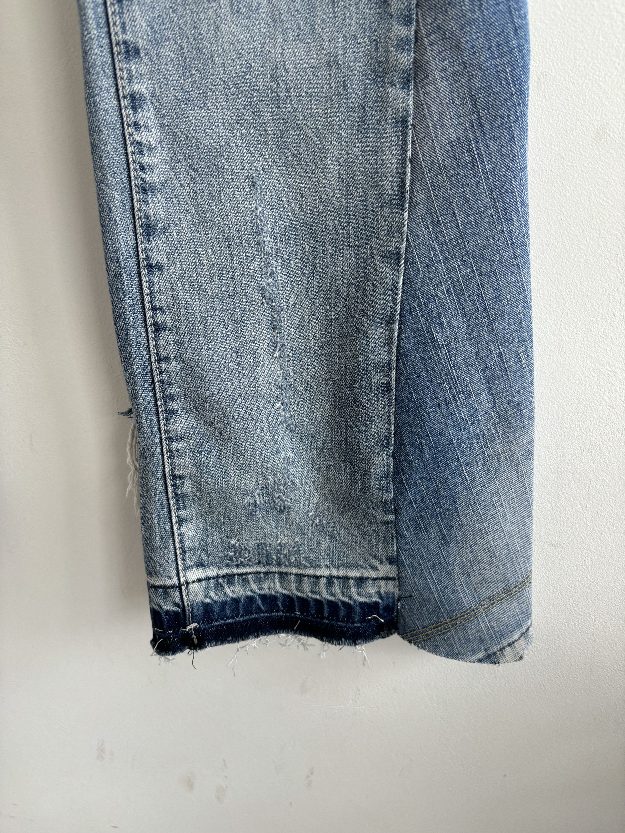 Other Custom Made Flared Distressed Boro Washed Jeans Size US 31 - 10 Thumbnail