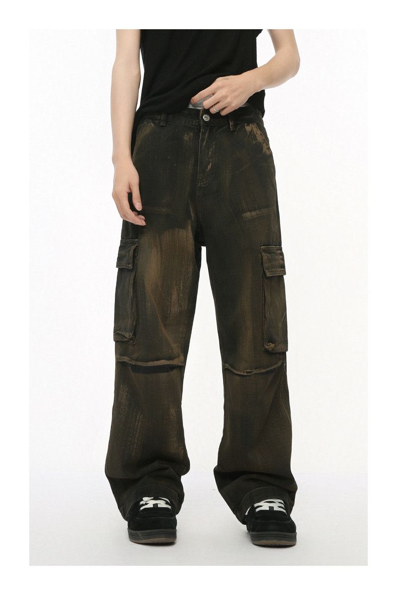 Japanese Brand × Jean Street retro multi-pocket distressed workwear jeans Size US 32 / EU 48 - 1 Thumbnail