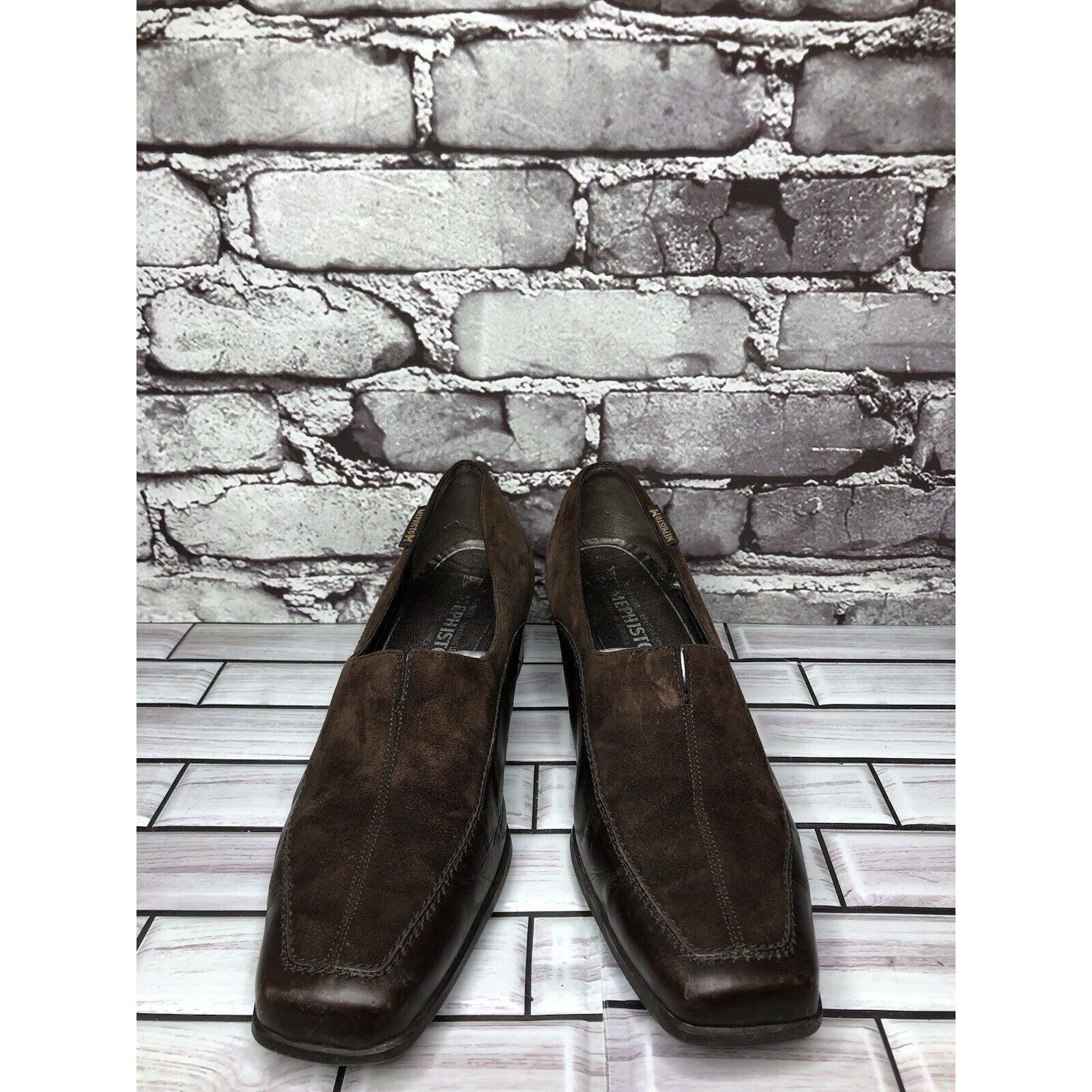 Mephisto Mephisto Brown Suede Leather Square Toe Split Toe Loafers He Size US 9 / IT 39 - 11 Thumbnail