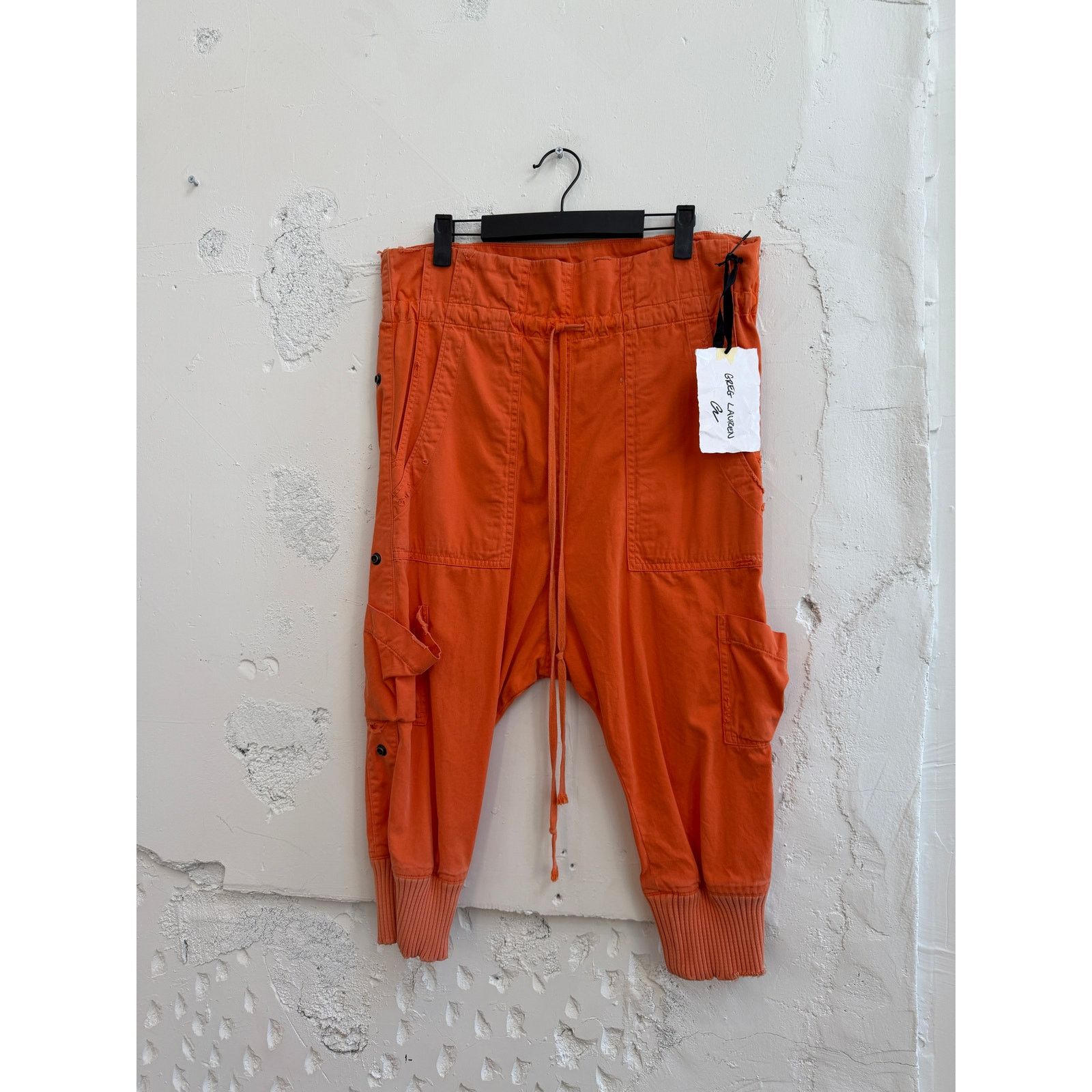 Greg Lauren Greg Lauren SAMPLE Orange Drop Lounge Cropped Pants Size US 32 / EU 48 - 1 Thumbnail
