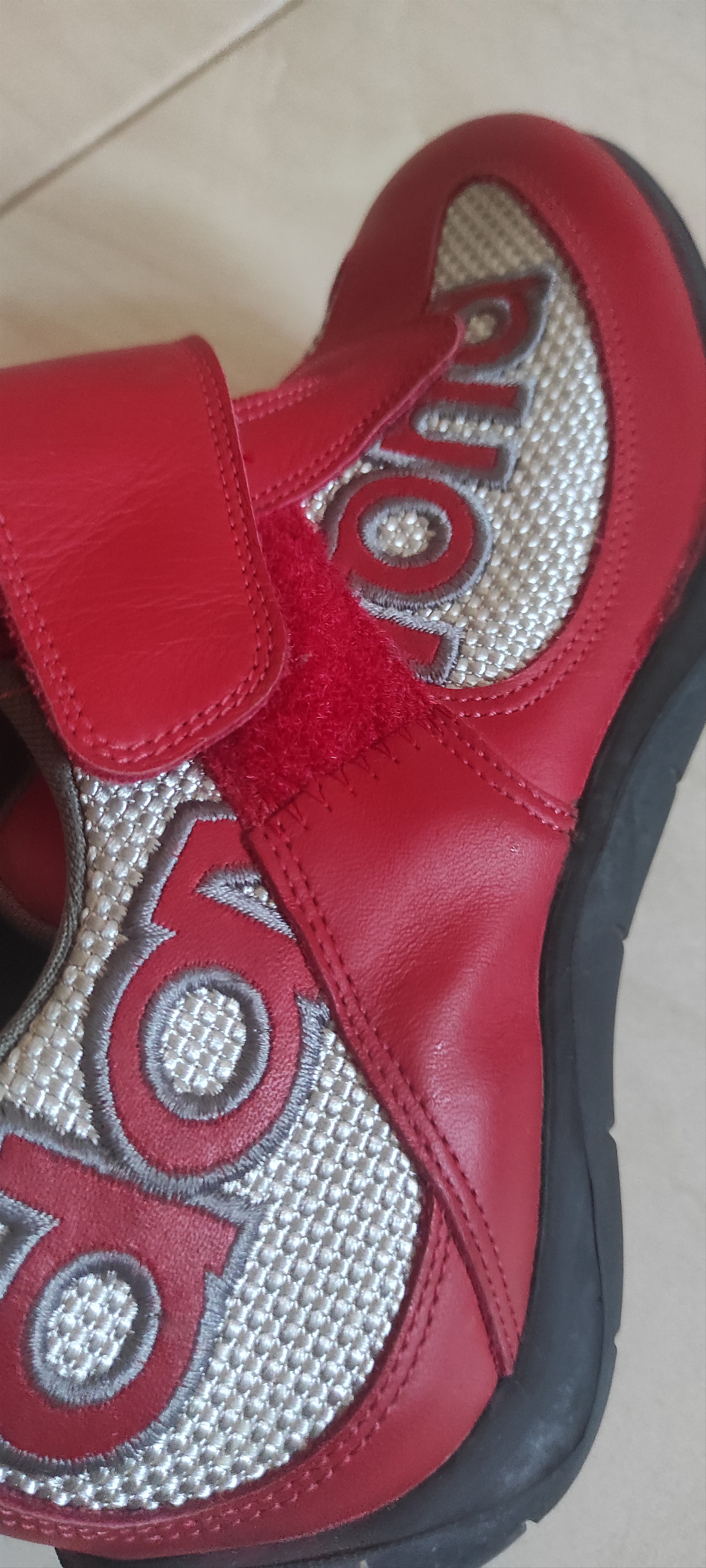 Daytona Daytona Moto Fun Motorcycle Red Silver Shoes Leather Boots Size US 6.5 / IT 36.5 - 7 Thumbnail