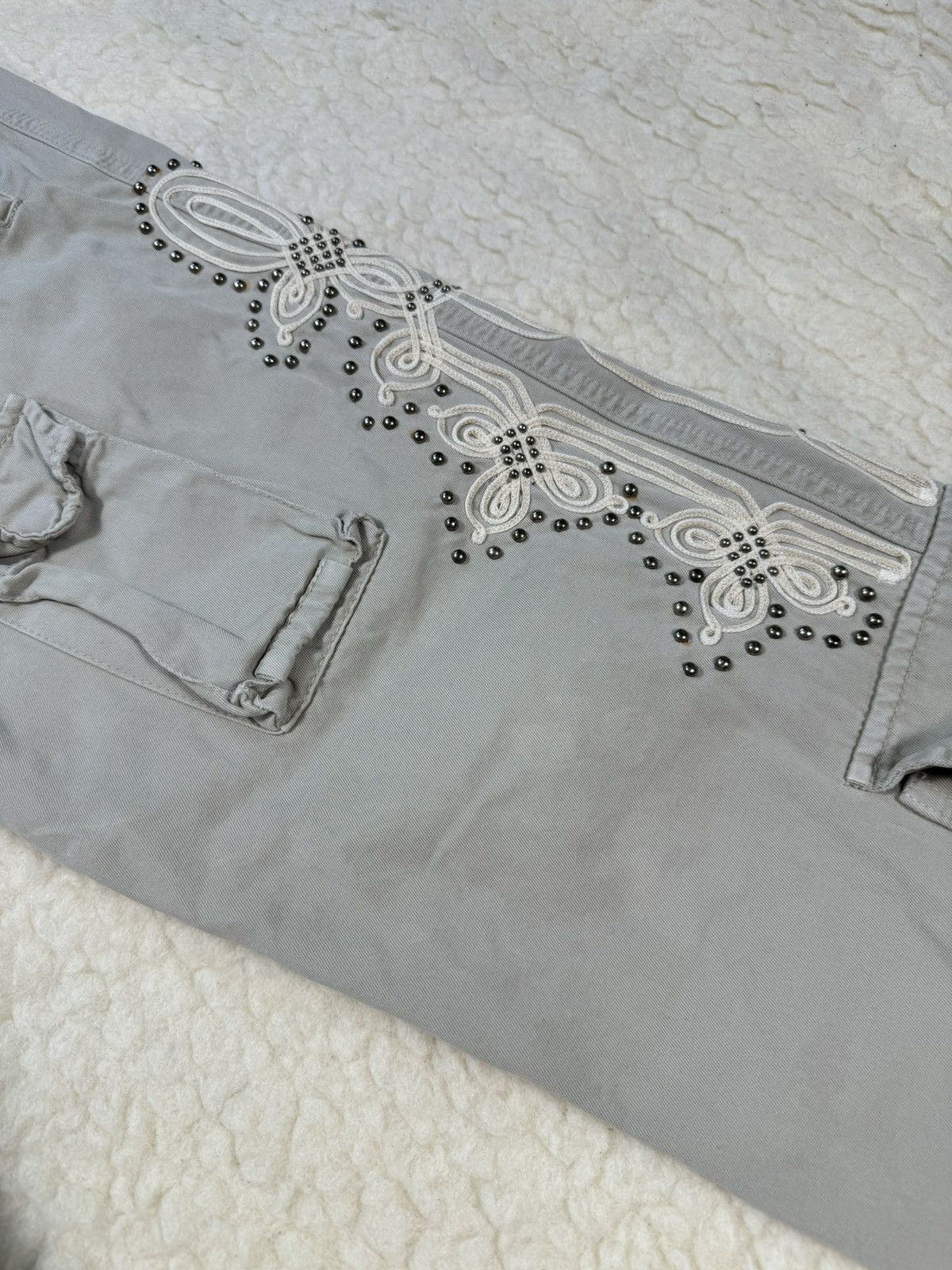 Mason's Masons embroidery metal rivets vintage cargo pockets pants Size US 32 / EU 48 - 17 Thumbnail