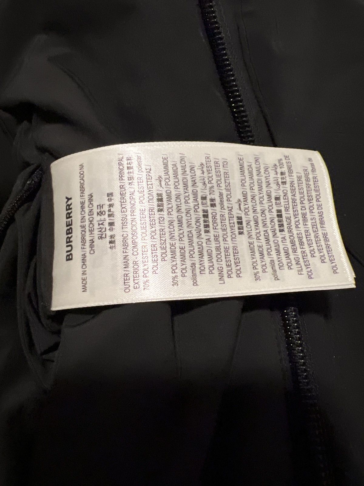 Burberry Black Puffer Jacket size Large