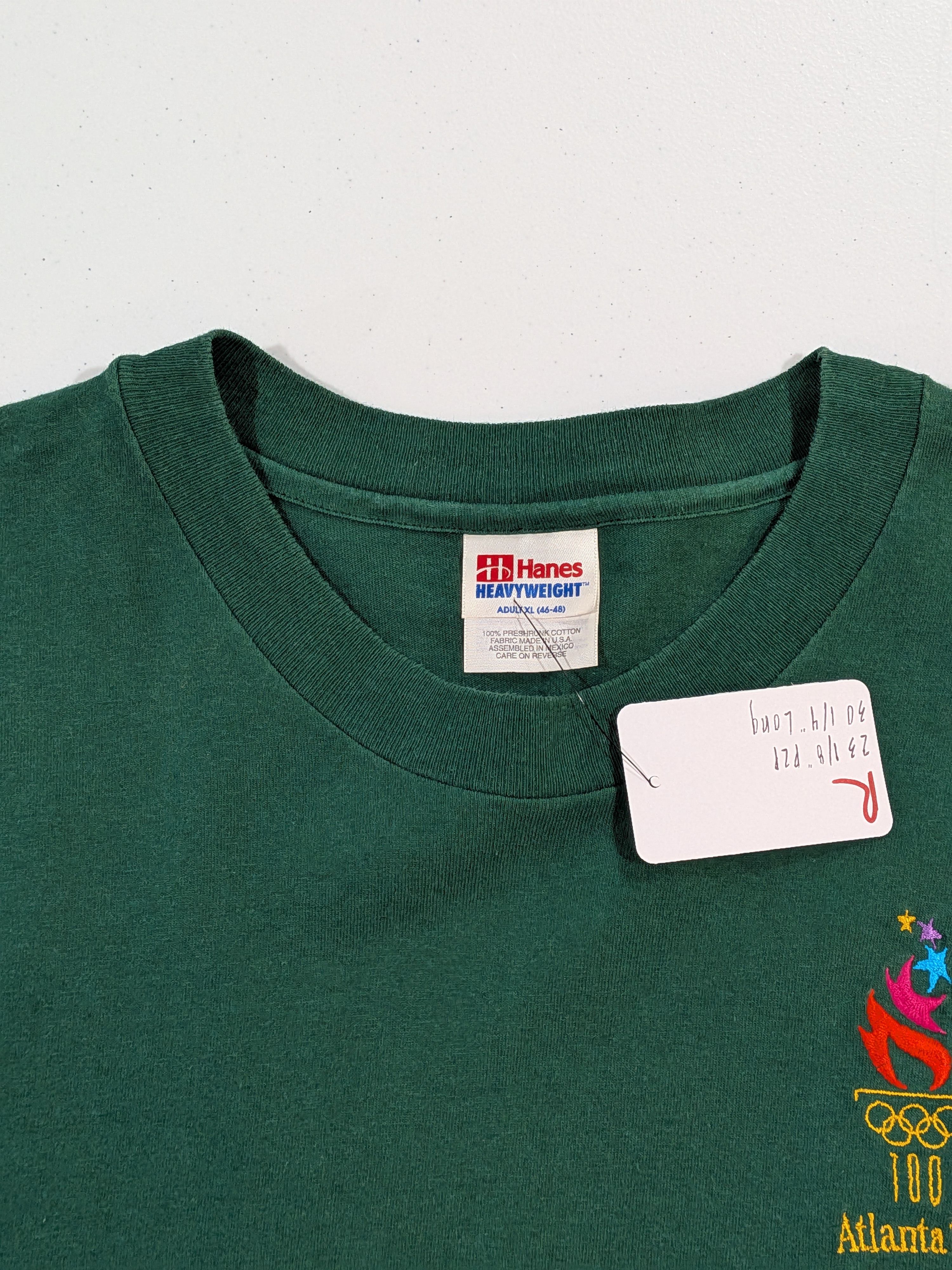 Hanes Vintage Atlanta 1996 Olympics Embroidered Tee Size US XL / EU 56 / 4 - 2 Thumbnail