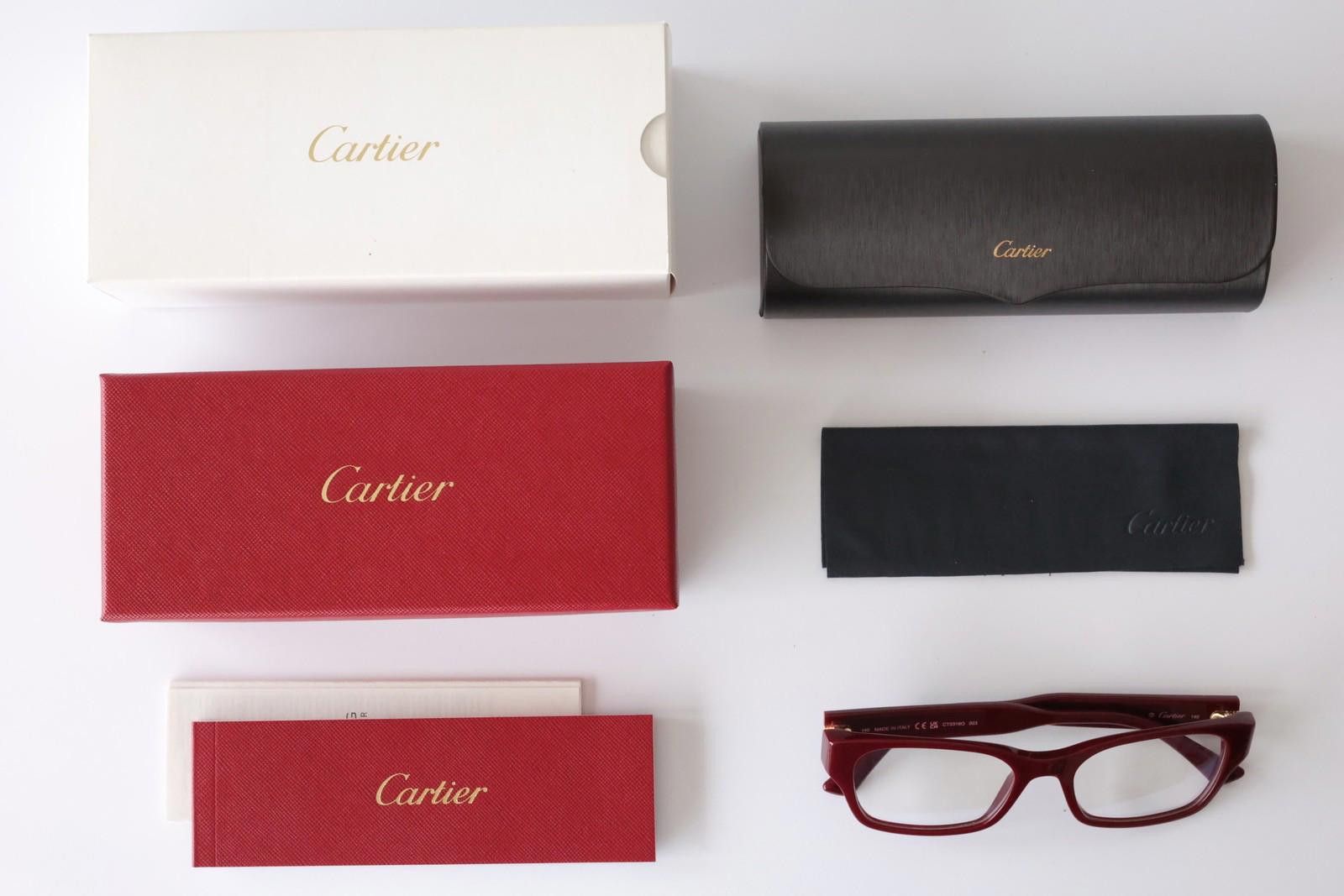 Cartier New Cartier eyewear optical eyeglasses CT0316O 003 burgundy Size ONE SIZE - 3 Thumbnail