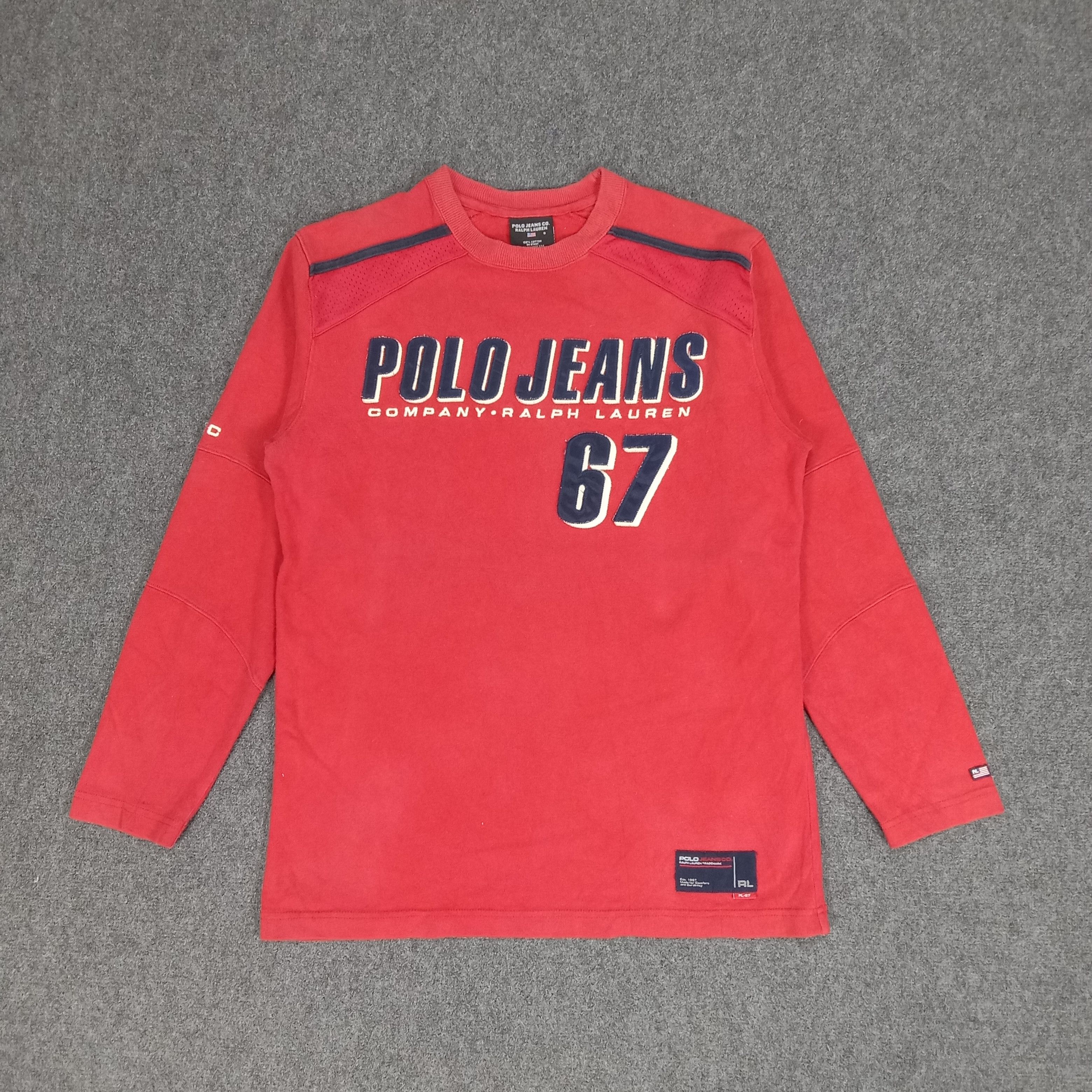 Polo Ralph Lauren × Vintage Polo Jeans by Ralph Lauren Racing Style Sweatshirt Size US M / EU 48-50 / 2 - 1 Thumbnail