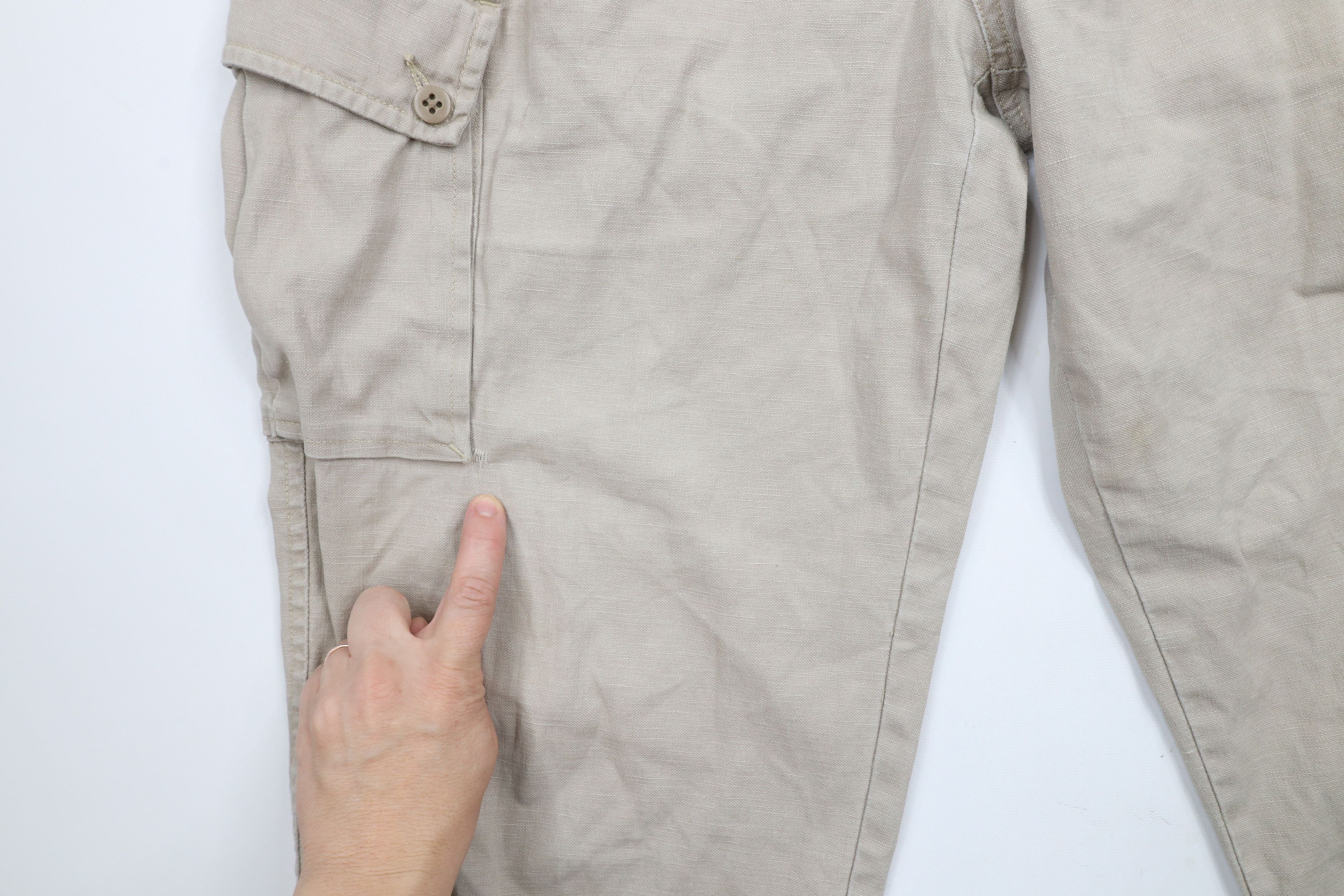 Tommy Hilfiger × Vintage Vintage 90s Tommy Hilfiger Baggy Linen Blend Cargo Pants Size US 36 / EU 52 - 6 Thumbnail
