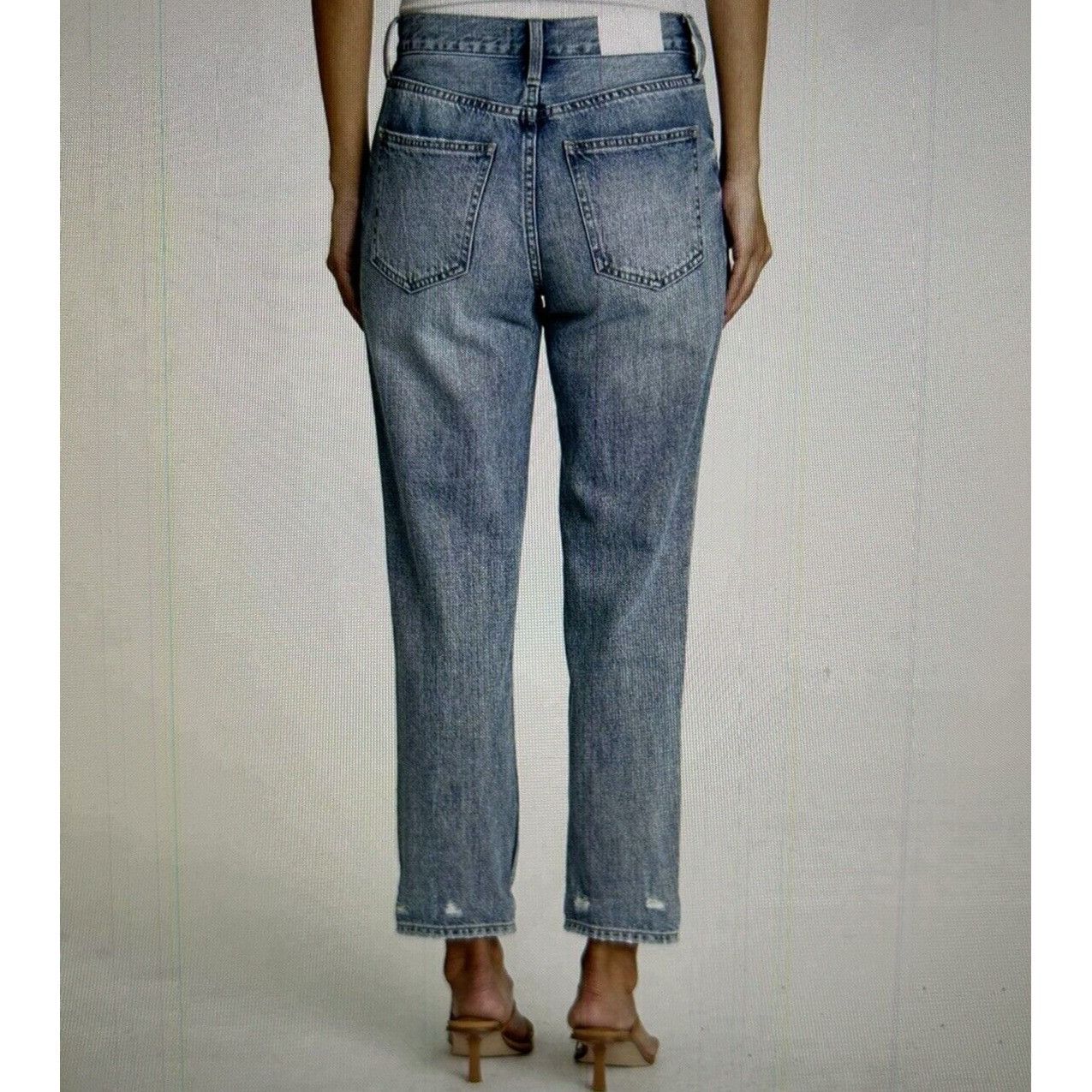 Pistola Presley High Rise Relaxed Roller Jean Crop Length in