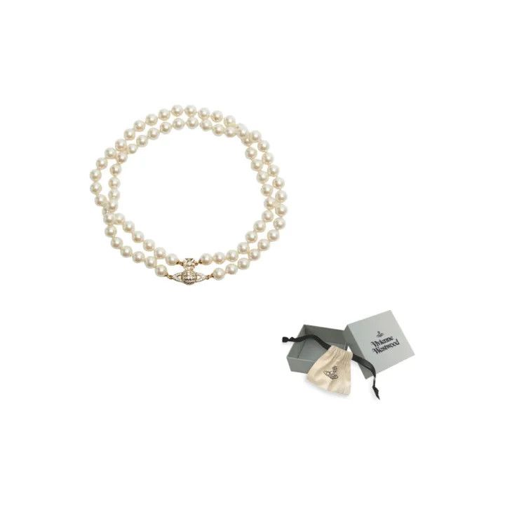 Vivienne Westwood Vivienne Westwood Graziella Pearl Choker Necklace 0079 Size ONE SIZE - 1 Preview