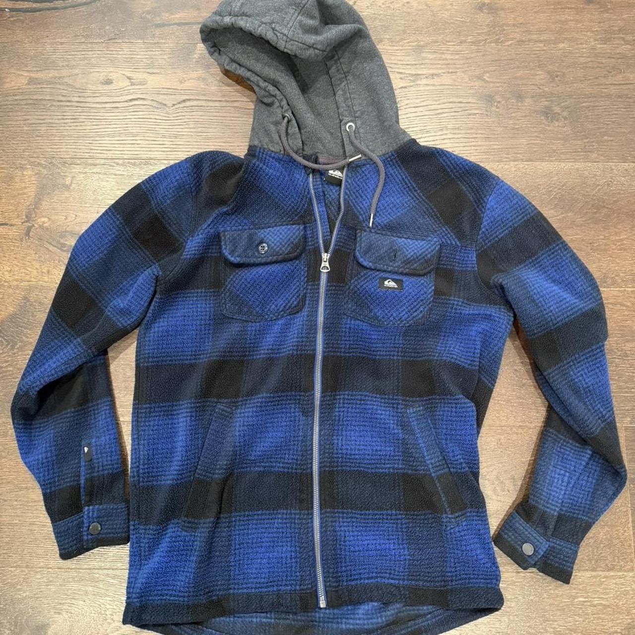 Quicksilver Quicksilver Y2K Plaid Zip-Up Hoodie – Blue & Black – Skate Size US M / EU 48-50 / 2 - 1 Thumbnail