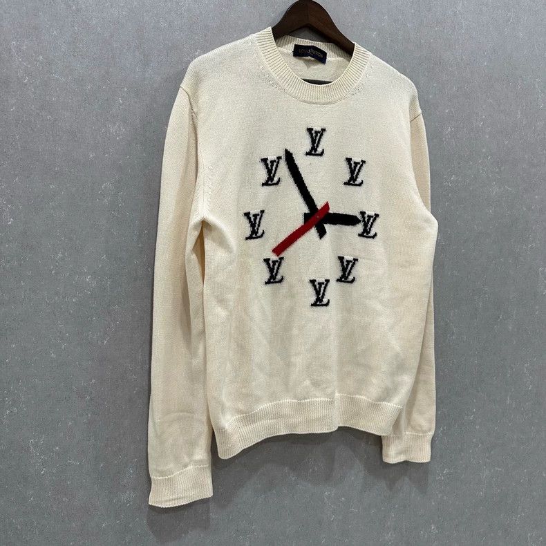 Louis Vuitton Louis Vuitton Beige clock sweater Nextarrow-2505 Size US L / EU 52-54 / 3 - 3 Thumbnail