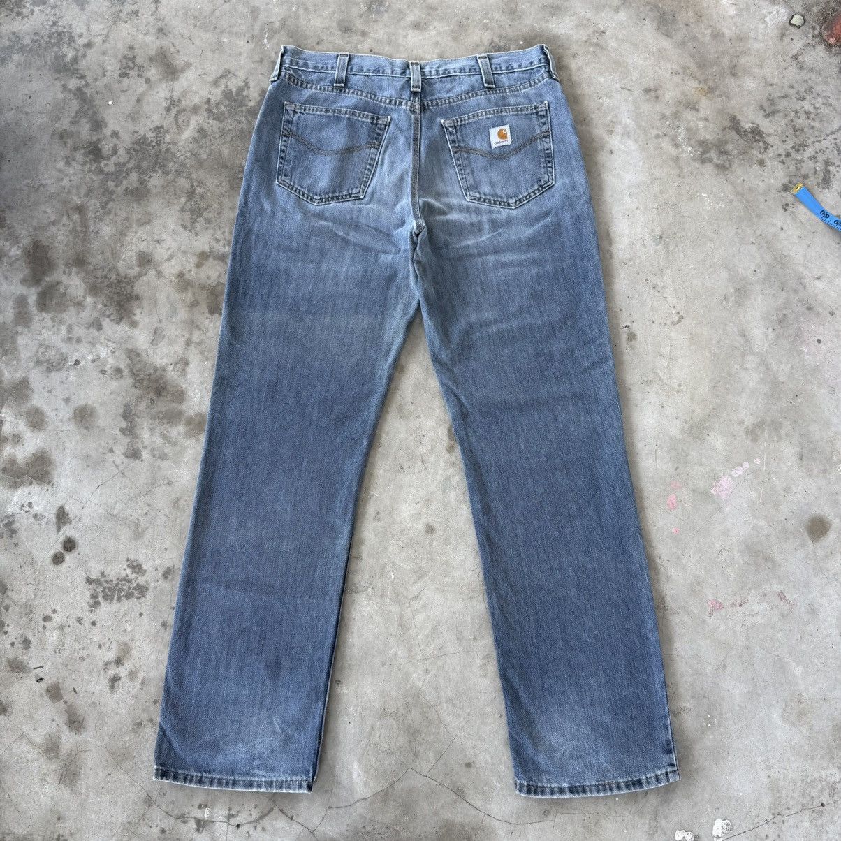 Carhartt W36x33 Vintage Carhartt Faded Denim Jean Size US 36 / EU 52 - 7 Thumbnail