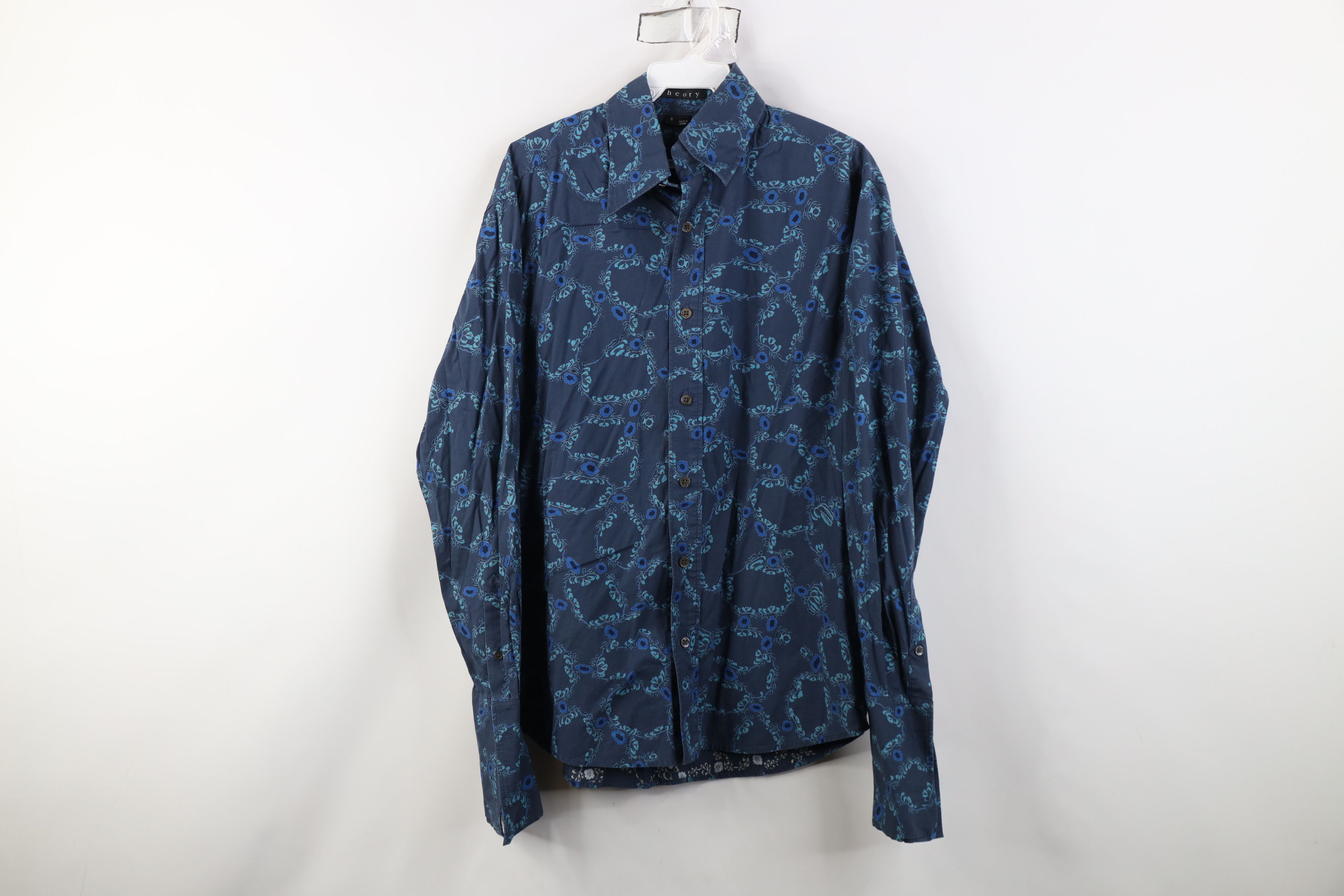 Theory Theory Andrew Flower All Over Print French Cuff Shirt Size US S / EU 44-46 / 1 - 1 Thumbnail