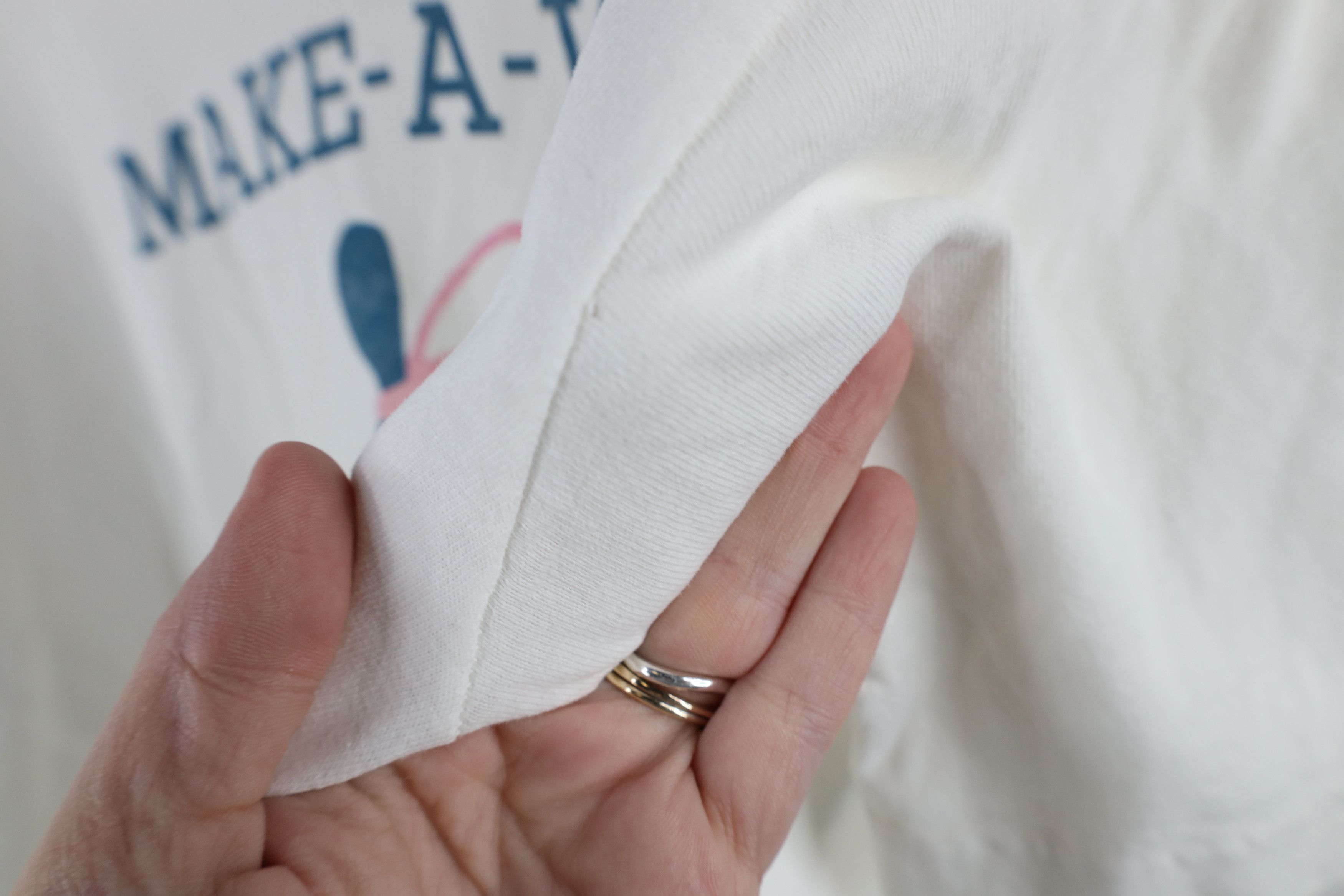 Vintage Vintage 90s Streetwear A Wish Wishbone T-Shirt White USA Size US XL / EU 56 / 4 - 8 Thumbnail
