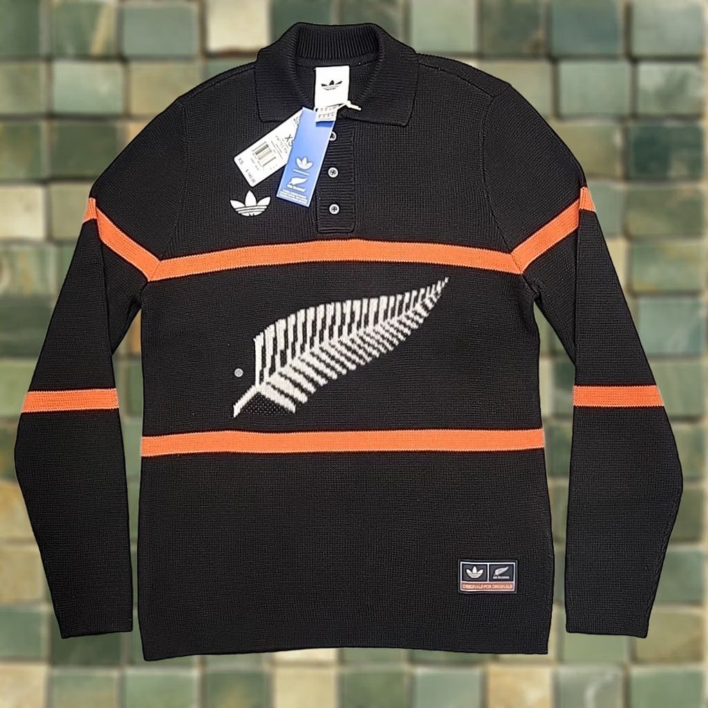 Adidas Adidas Knitted Polo Sweater Mens XS All Blacks New Zealand Rugby Wool Blend NEW Sweater Mens XS Black Nike Size US XS / EU 42 / 0 - 1 Thumbnail