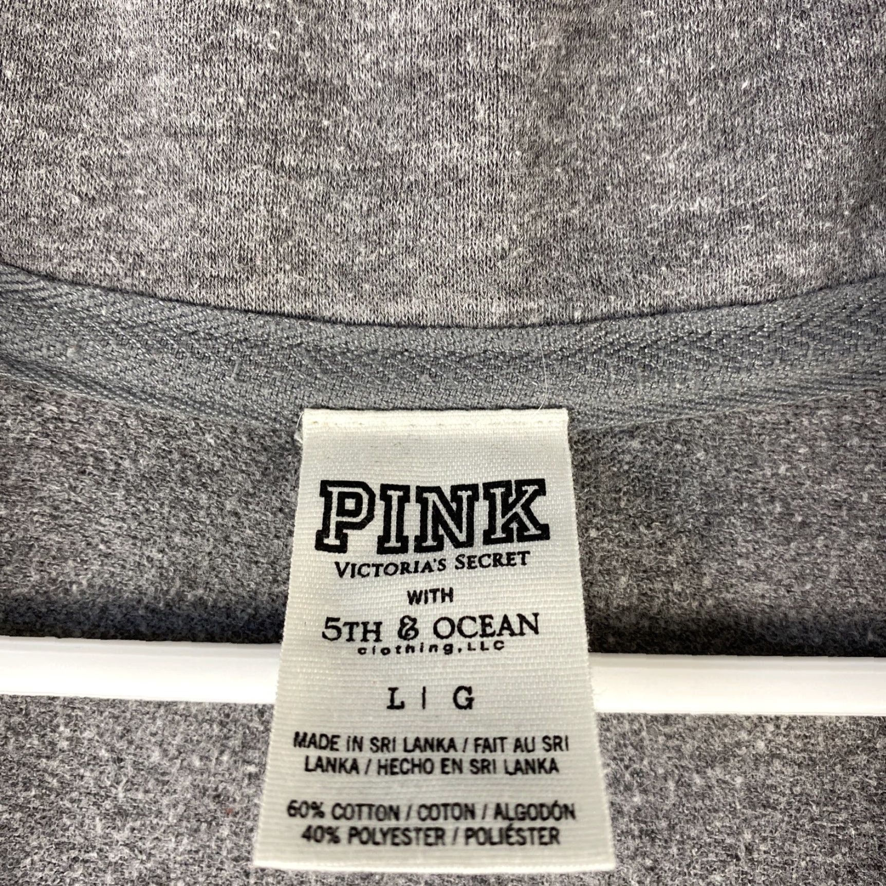 Pinko VINTAGE PINK Women Sweater Size Large Gray Zip Long Sleeve Cotton Stretch Casual Size L / US 10 / IT 46 - 3 Thumbnail