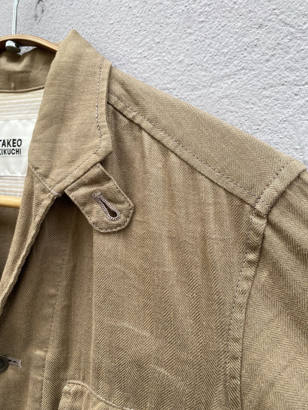 Japanese Brand × Takeo Kikuchi × Vintage 🔥RARE🔥 Vtg Japanese Designer Takeo Kikuchi Herringbone Shirt Size US M / EU 48-50 / 2 - 6 Thumbnail