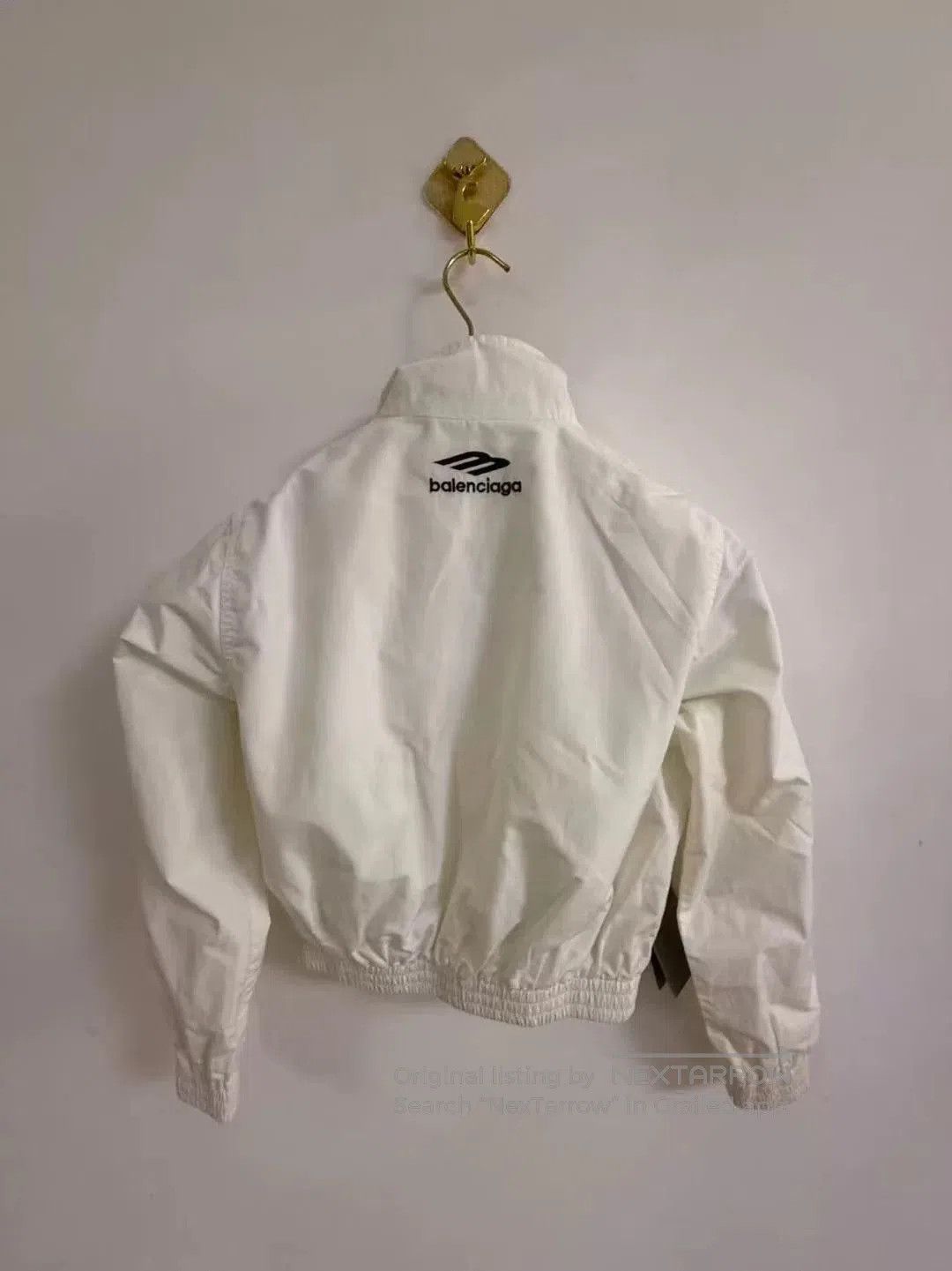 Balenciaga short white jacket with embroidered logo. Size US S / EU 44-46 / 1 - 2 Thumbnail