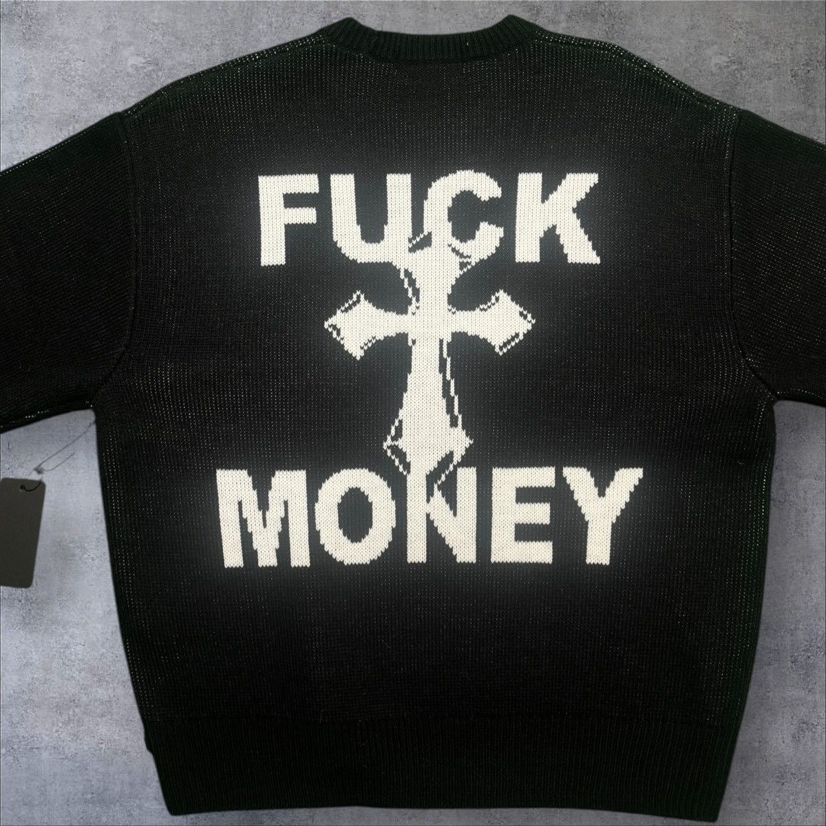 SUPREME 'FUCK MONEY' SWEATER SIZE S