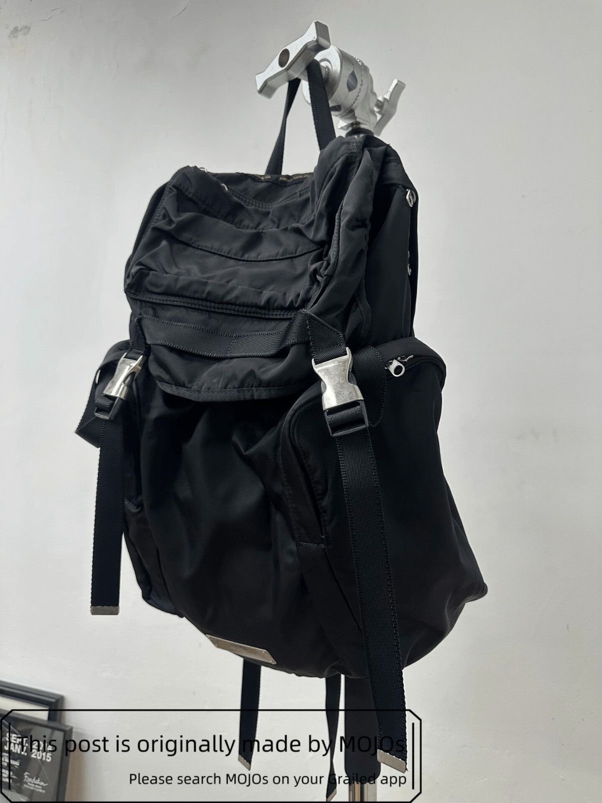 Prada Prada Nylon Metal Label & Buckle Backpack mojos1734 Size ONE SIZE - 2 Thumbnail