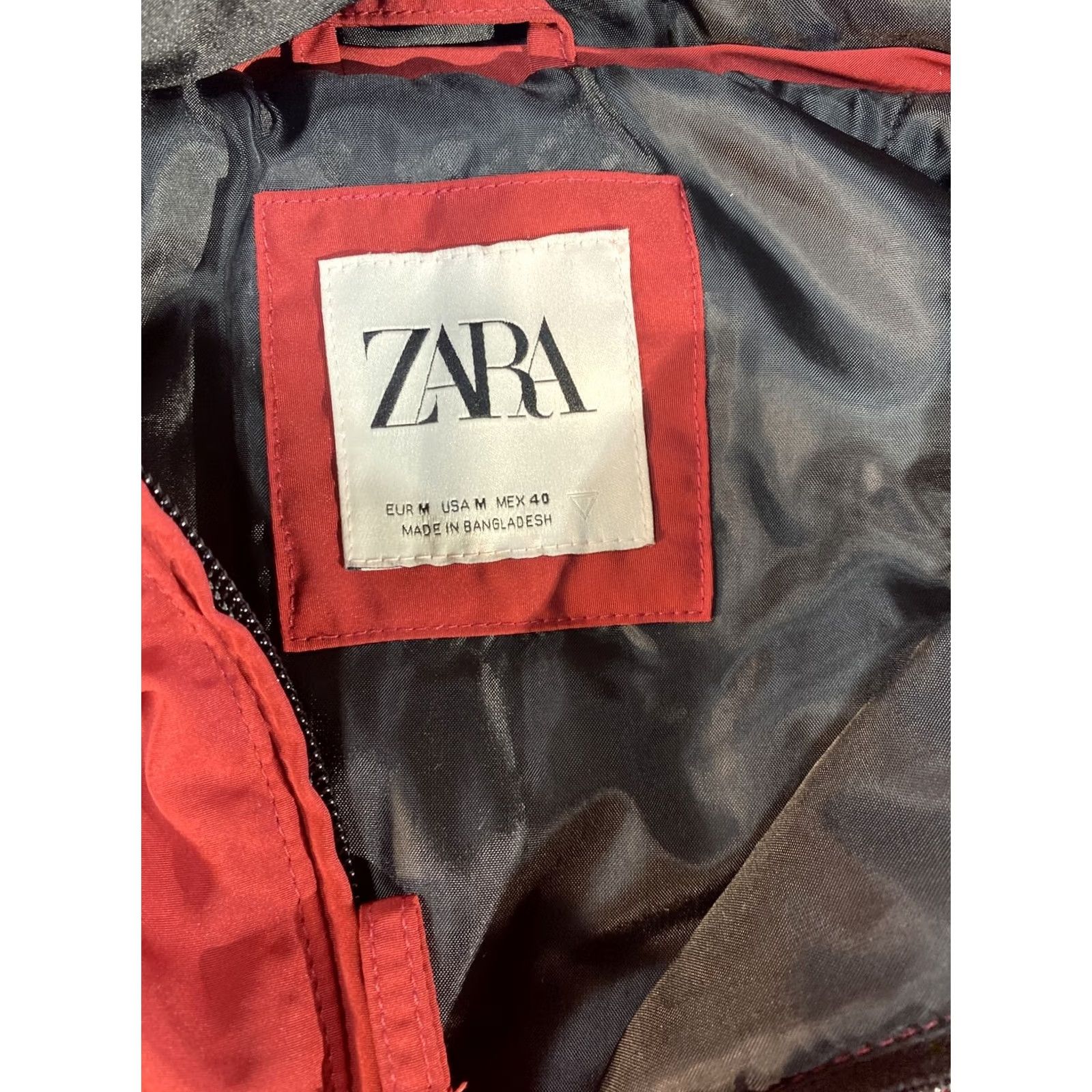 Zara Zara Men Jacket Denim Cotton Med Maroon Blue M Regular Pullover Denim Jacket Mens Boys? Size US M / EU 48-50 / 2 - 2 Thumbnail