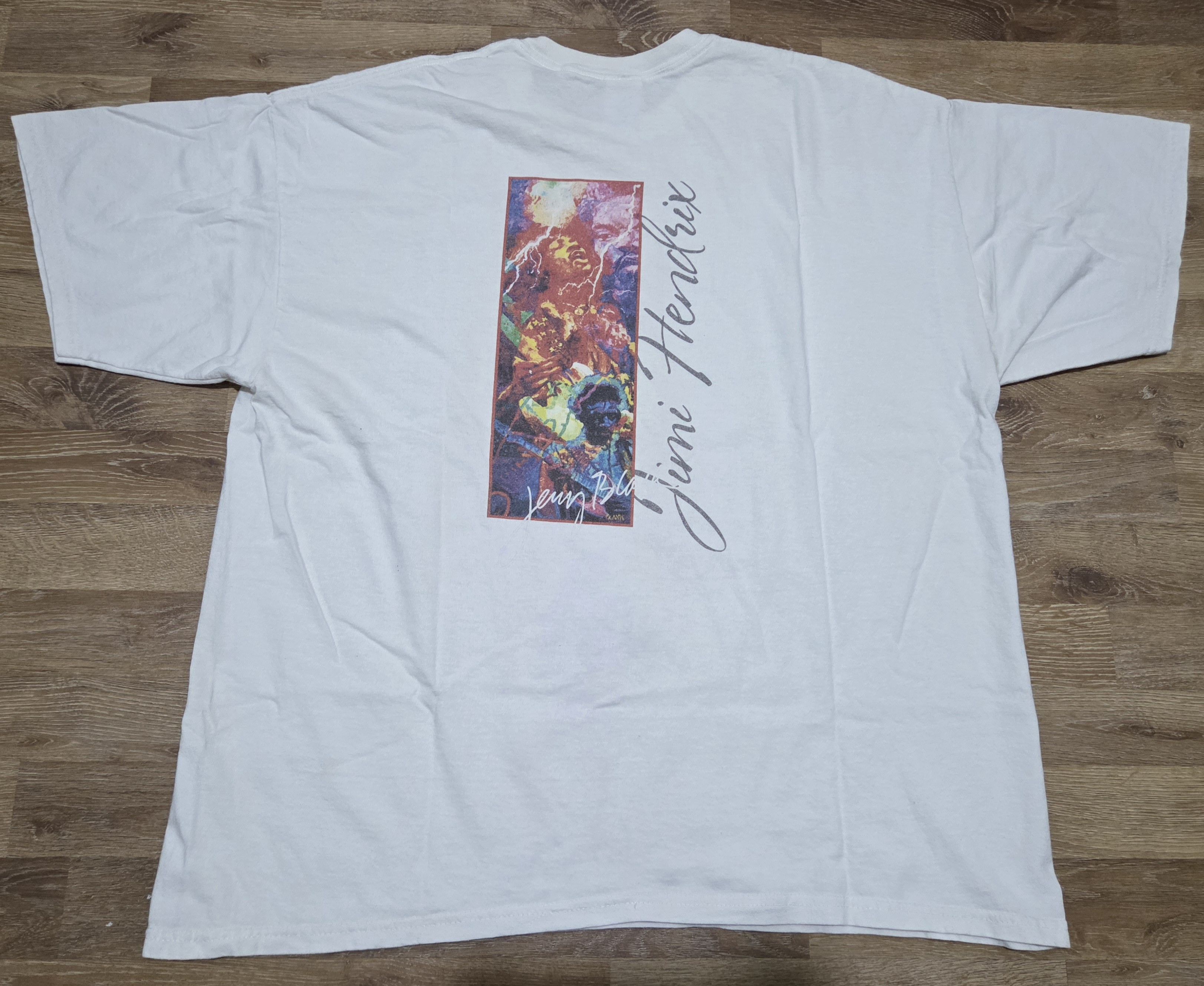 Band Tees × Vintage Rare! Vintage Jimi Hendrix Jerry Blank Artwork Promo Shirt Size US XXL / EU 58 / 5 - 2 Thumbnail