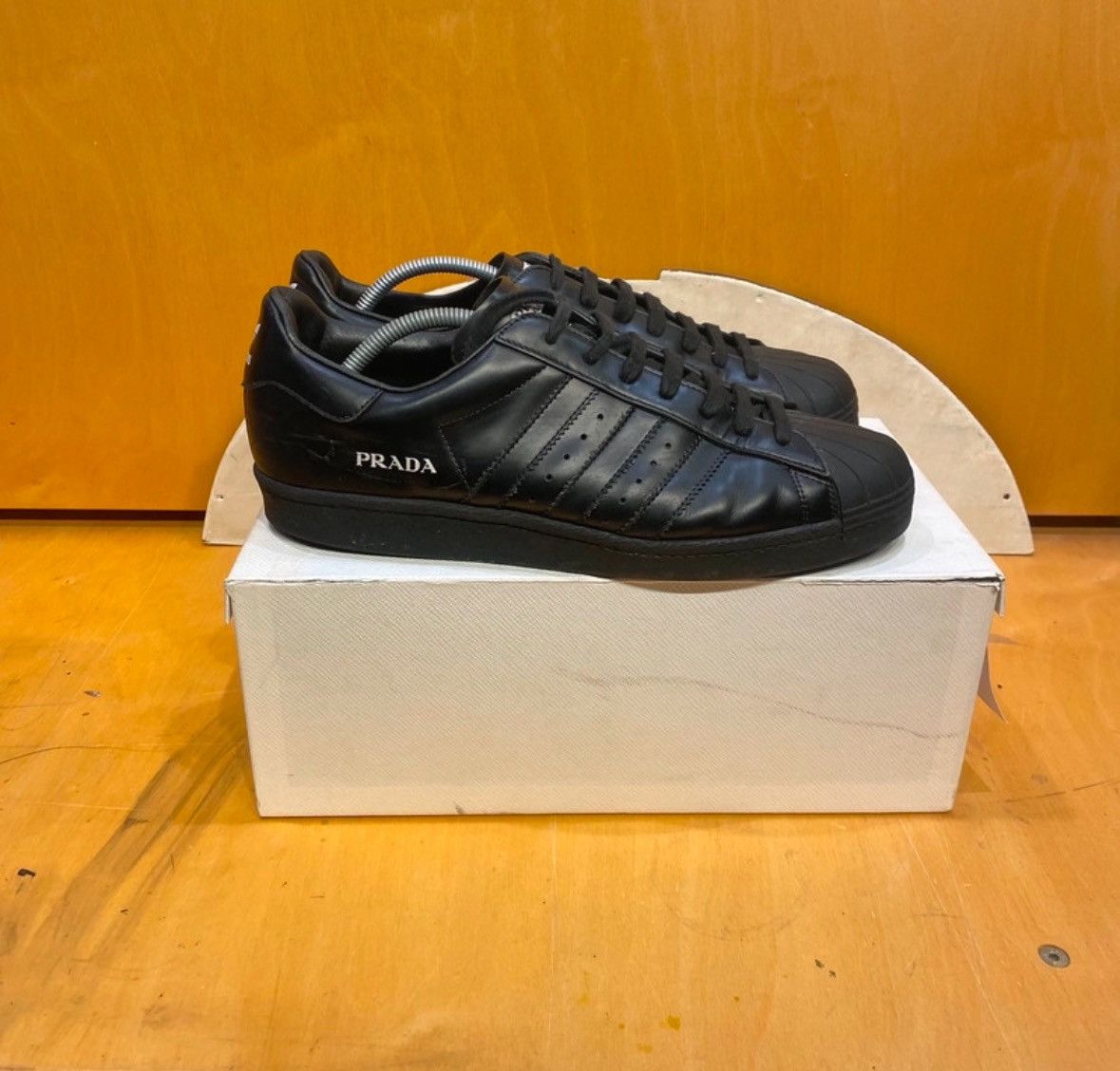 Prada Black Prada Adidas Superstars Size US 11 / EU 44 - 2 Thumbnail
