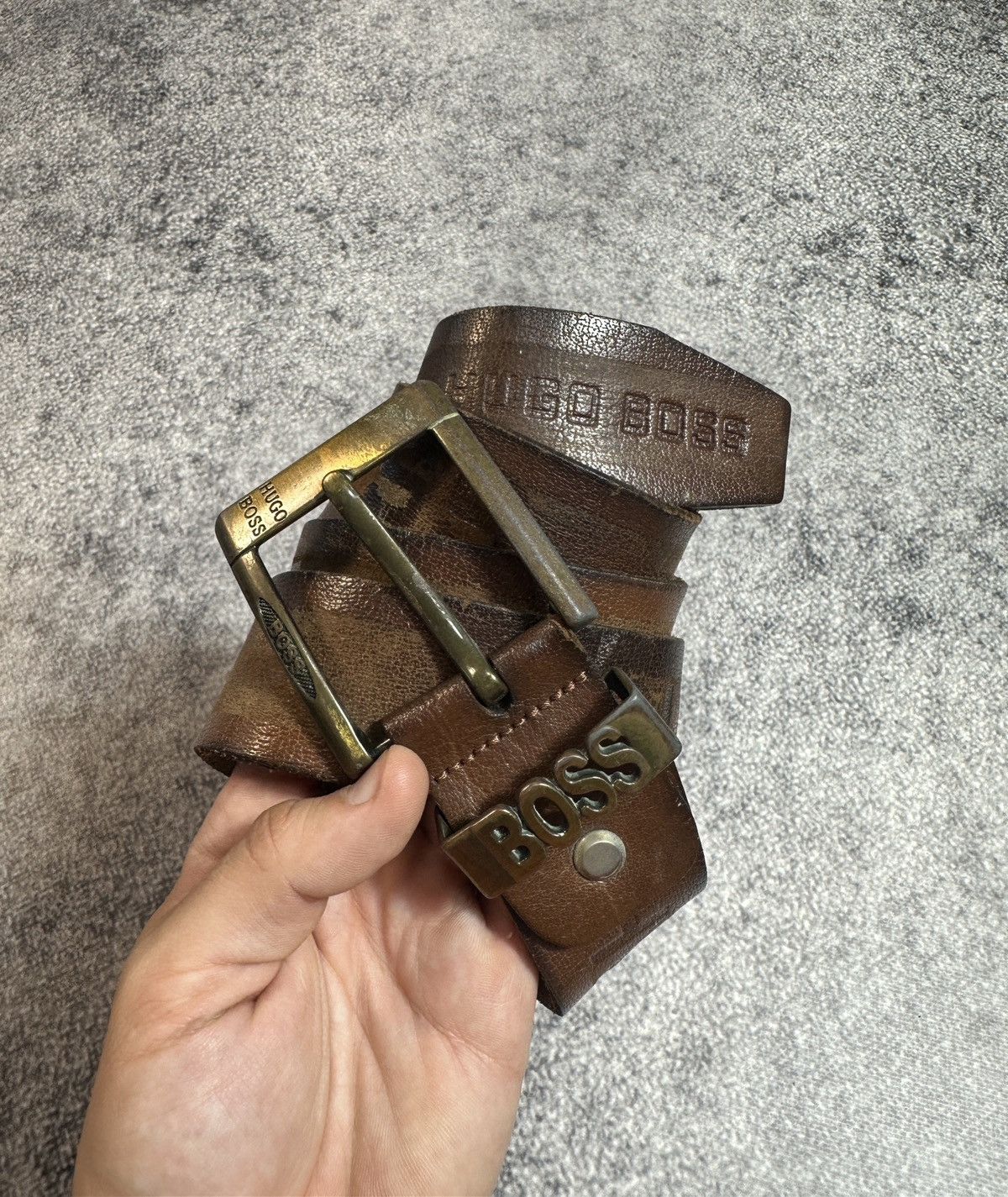 Hugo Boss Y2K Hugo Boss Logo Belts Leather Streetwear Rare USA Style Size ONE SIZE - 1 Thumbnail