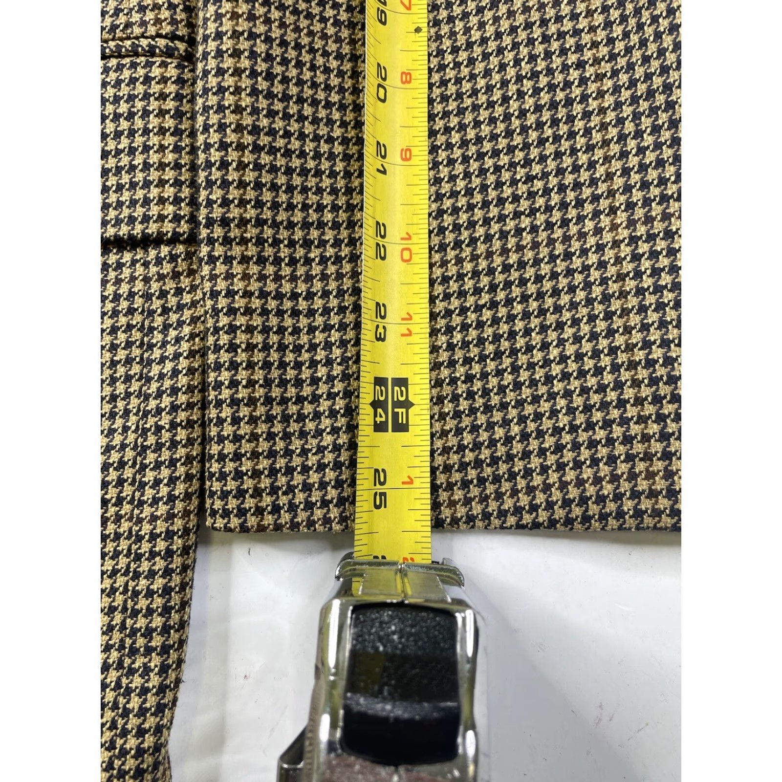 Ralph Lauren Ralph Lauren Sport Coat Blazer Men's 43T Brown Houndstooth Wool Silk Tweed Notch Lapel Single-Breasted Classic University Blazer Mens 43T Brown Size US XL / EU 56 / 4 - 6 Thumbnail