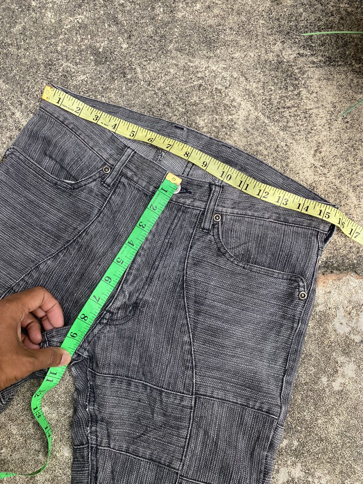 Japanese Brand Vintage Japanese Brands Rupert Patchwork Flare Pants Size US 31 - 11 Thumbnail