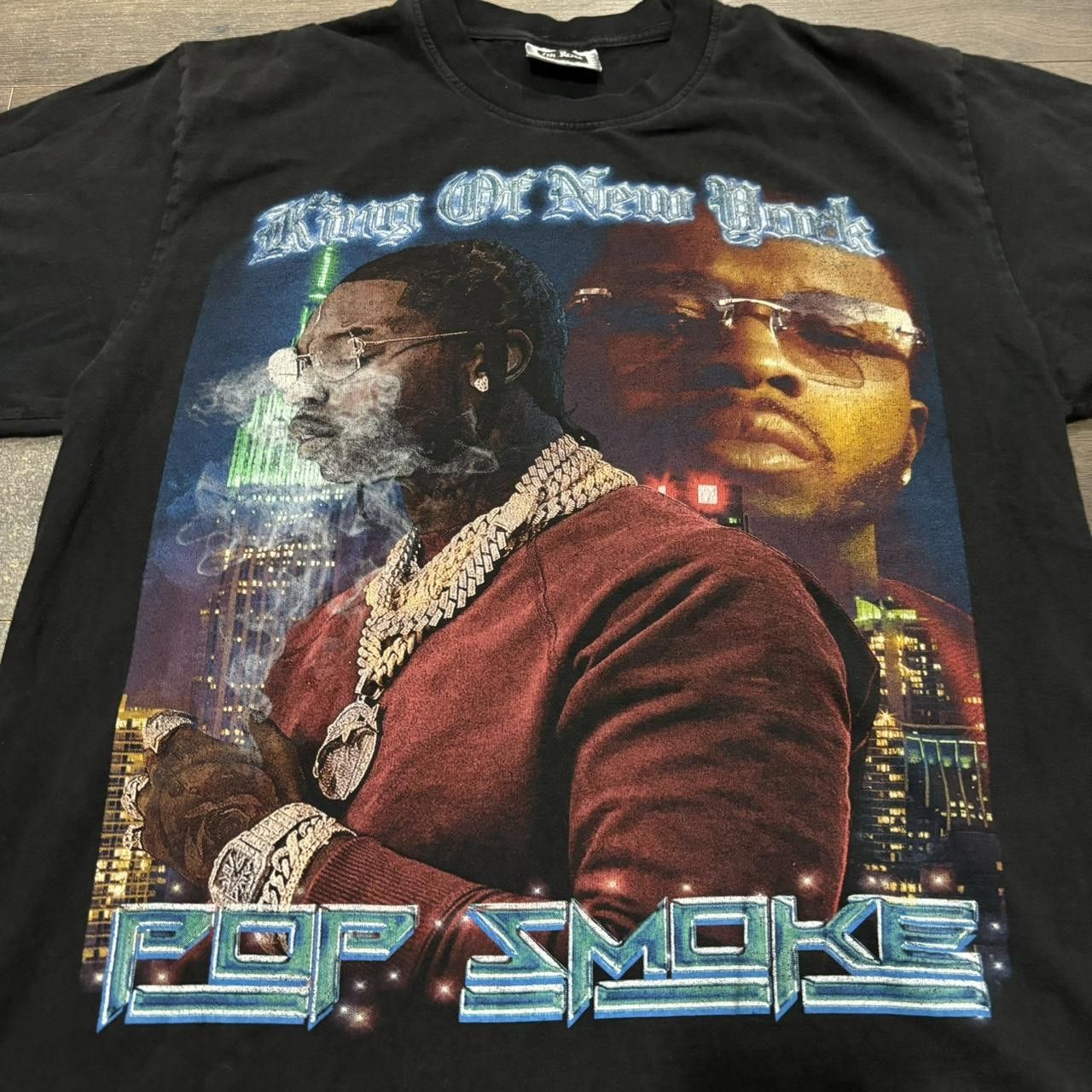 Designer classic pop smoke rap tee the roxx t shirt Size US XL / EU 56 / 4 - 4 Thumbnail