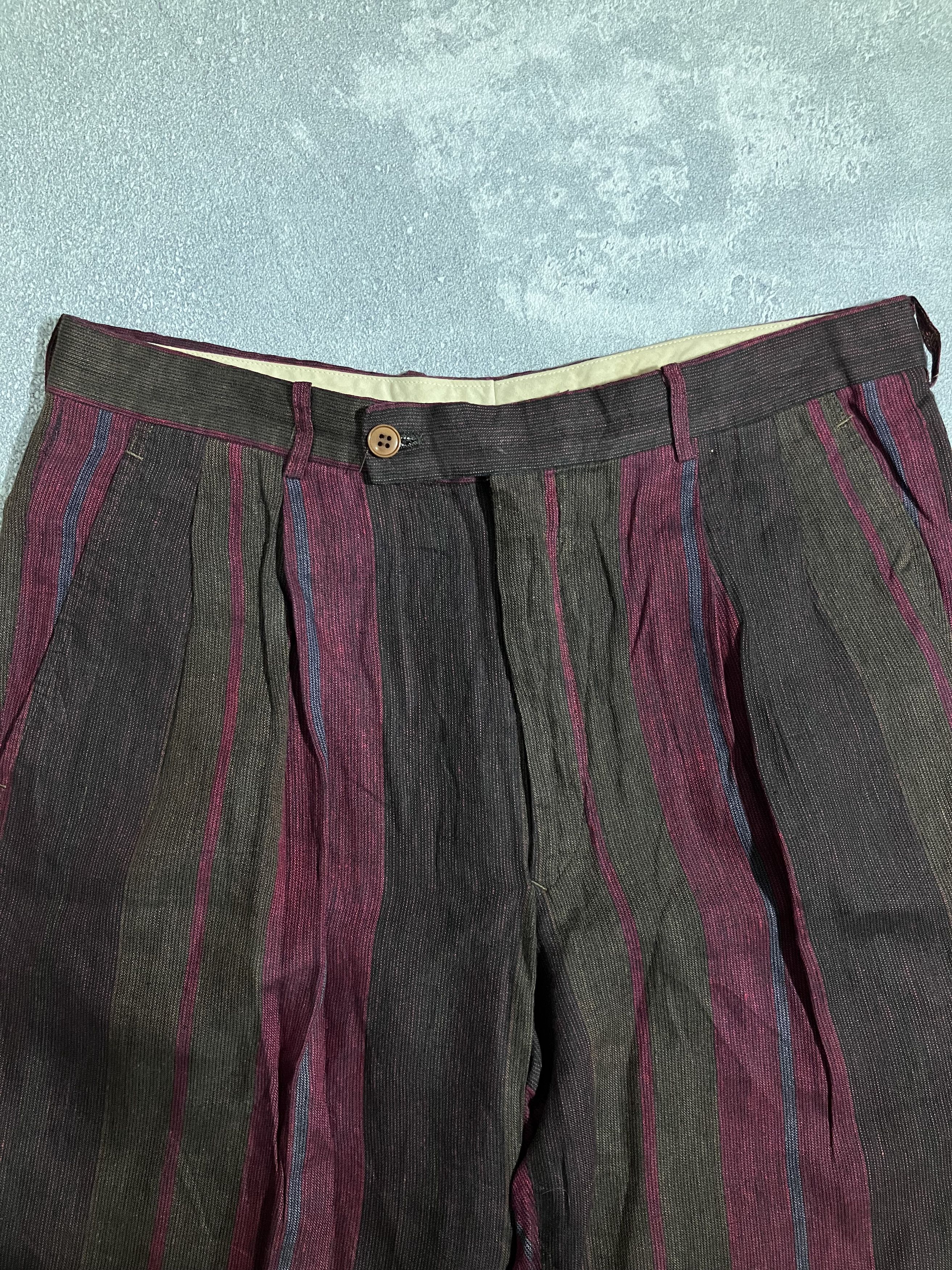 If Six Was Nine × Kenzo 90's Vintage Kenzo Stripe Trouser Size US 34 / EU 50 - 4 Thumbnail