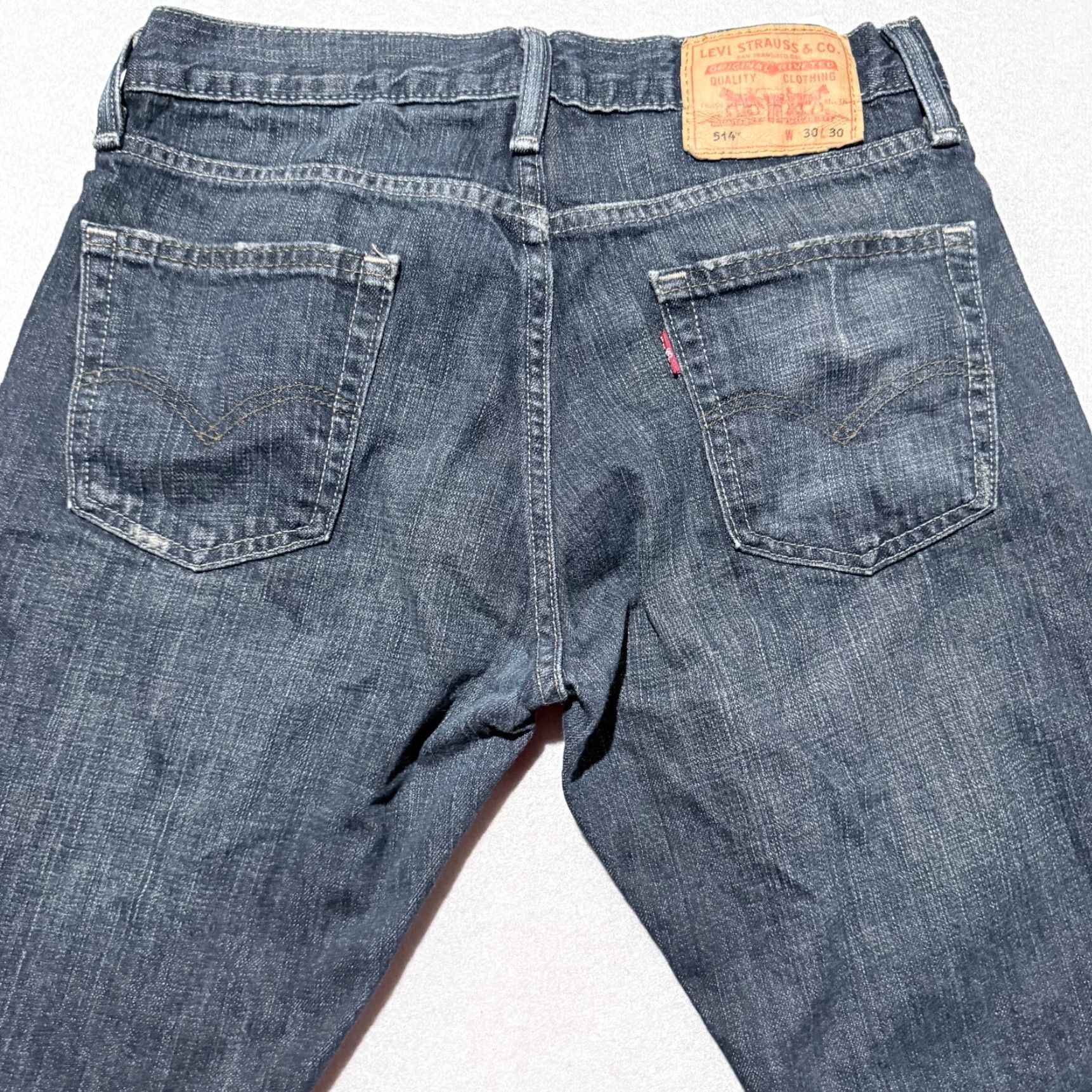 Levi's Levi's Jeans Men Dark Blue 514 Straight Mid Rise Zip Fly 30X30 - Denim Denim Jeans Reg Men Size US 30 / EU 46 - 4 Thumbnail