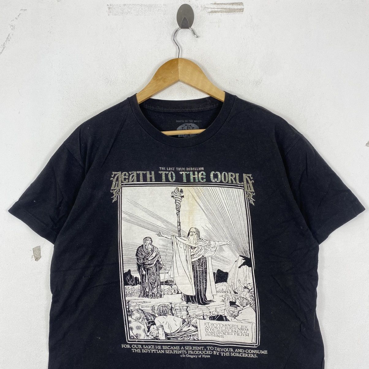 Vintage Death To The World Orthodox Punk Tee Black Large Size US L / EU 52-54 / 3 - 3 Thumbnail