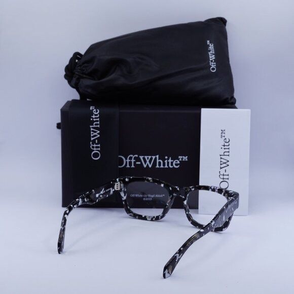 Off-White Off-White OERJ078 STYLE 78 1200 Eyeglasses Black Havana 52mm Size ONE SIZE - 10 Thumbnail