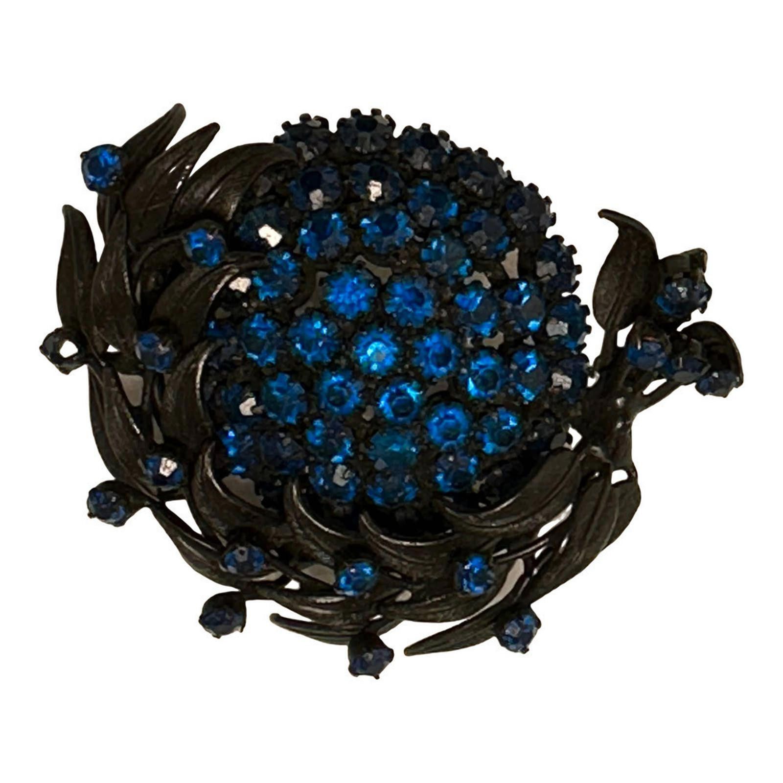 Designer Vintage Vendôme Blue Rhinestone Brooch Size ONE SIZE - 5 Thumbnail