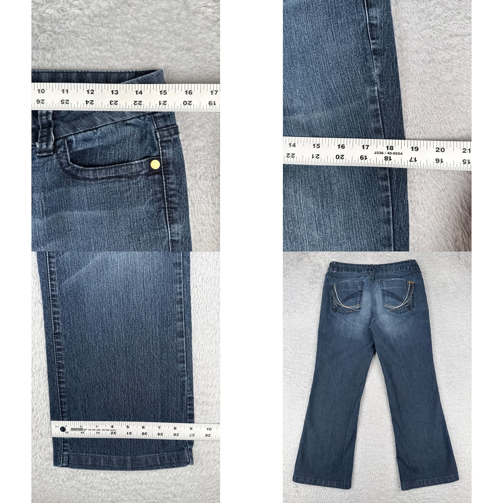 DKNY DKNY Jeans Women Bootcut Denim 30 Blue Mid Rise 30x26 Cotton Blend Pocket 5-Pocket Style Regular Size 30" / US 8 / IT 44 - 9 Thumbnail