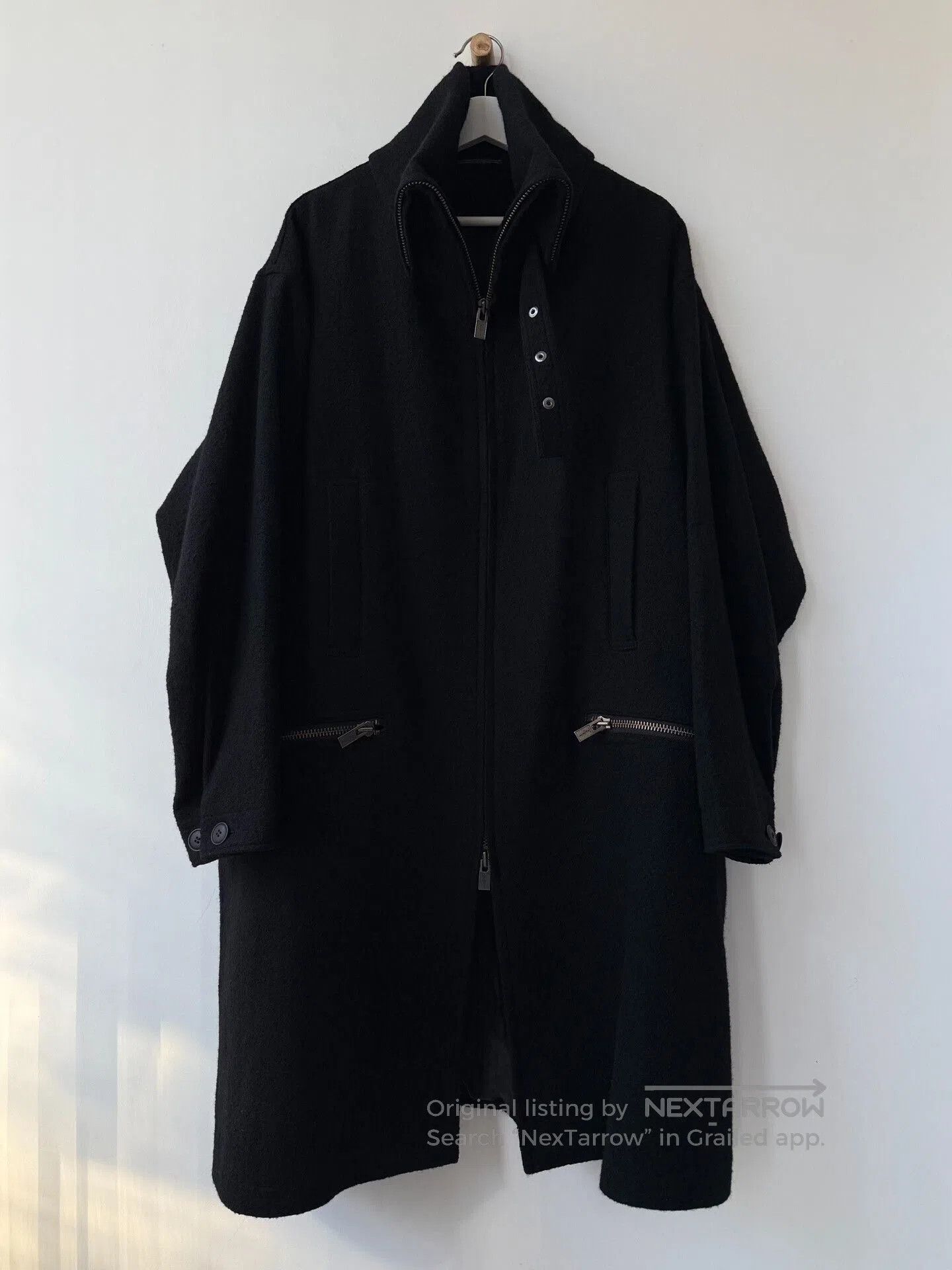 Yohji Yamamoto oversized wool coat by yohji yamamoto femme. Size M / US 6-8 / IT 42-44 - 2 Thumbnail