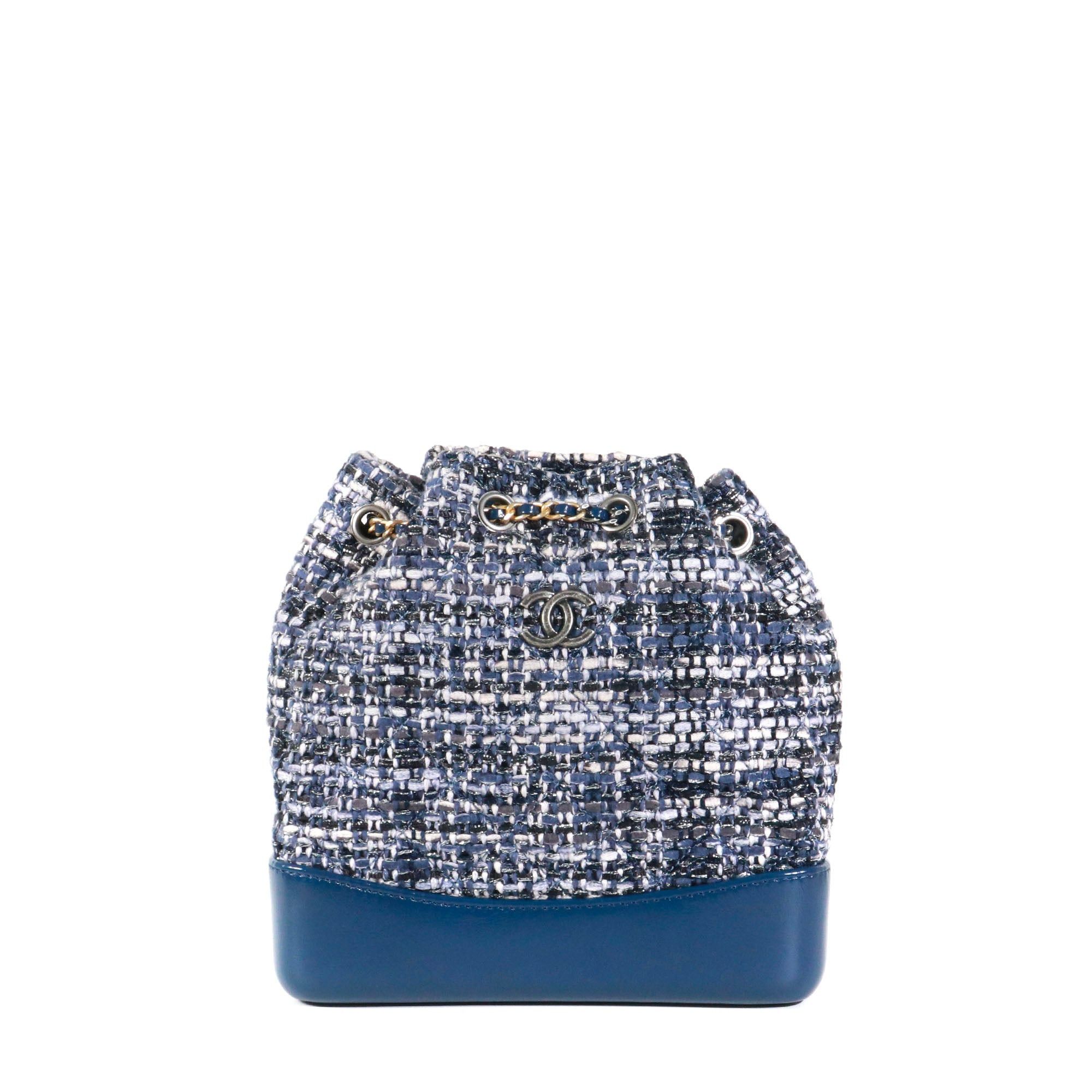 Chanel CHANEL - Gabrielle Chanel backpack in navy blue tweed Size ONE SIZE - 1 Thumbnail