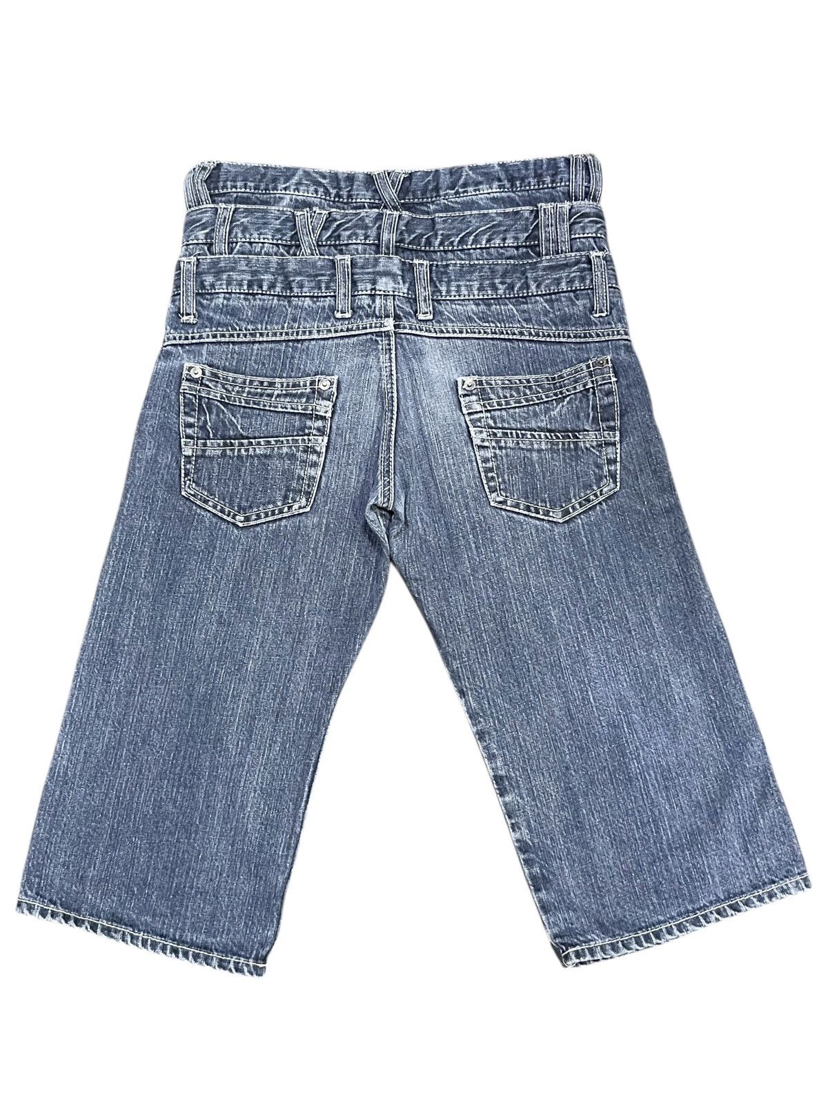 Designer 🔥SIRMIONE Designer Triple Waist Denim Shorts Avant Garde Size US 26 / EU 42 - 4 Thumbnail