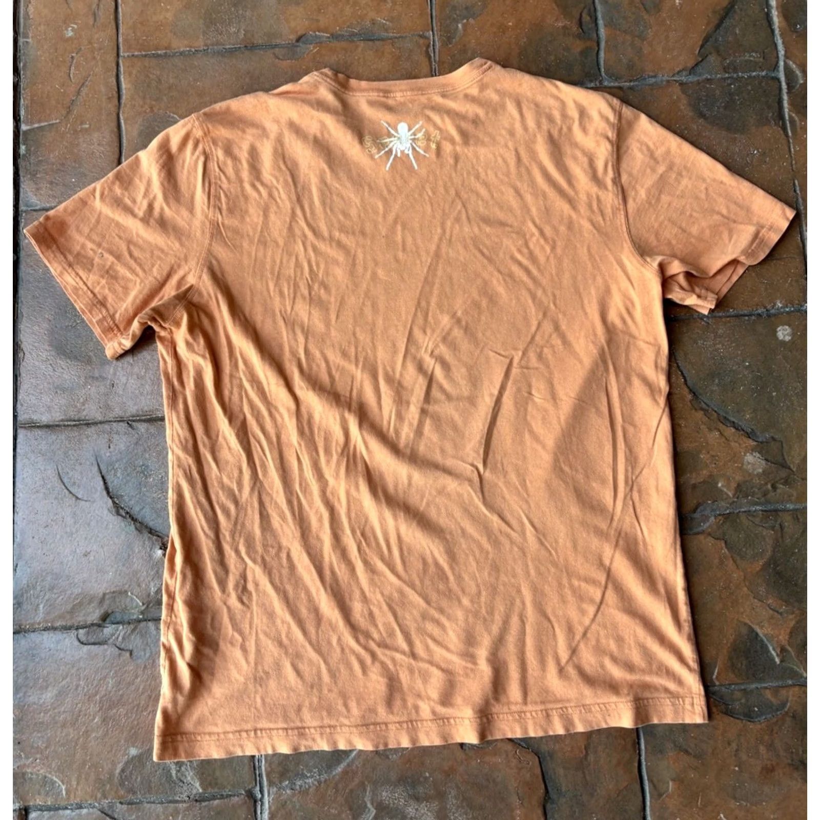 Express VINTAGE Express T-Shirt Large Grunge Skull Wings Cyber Orange Cotton Men Short Sleeve Crew Neck Size US L / EU 52-54 / 3 - 3 Thumbnail