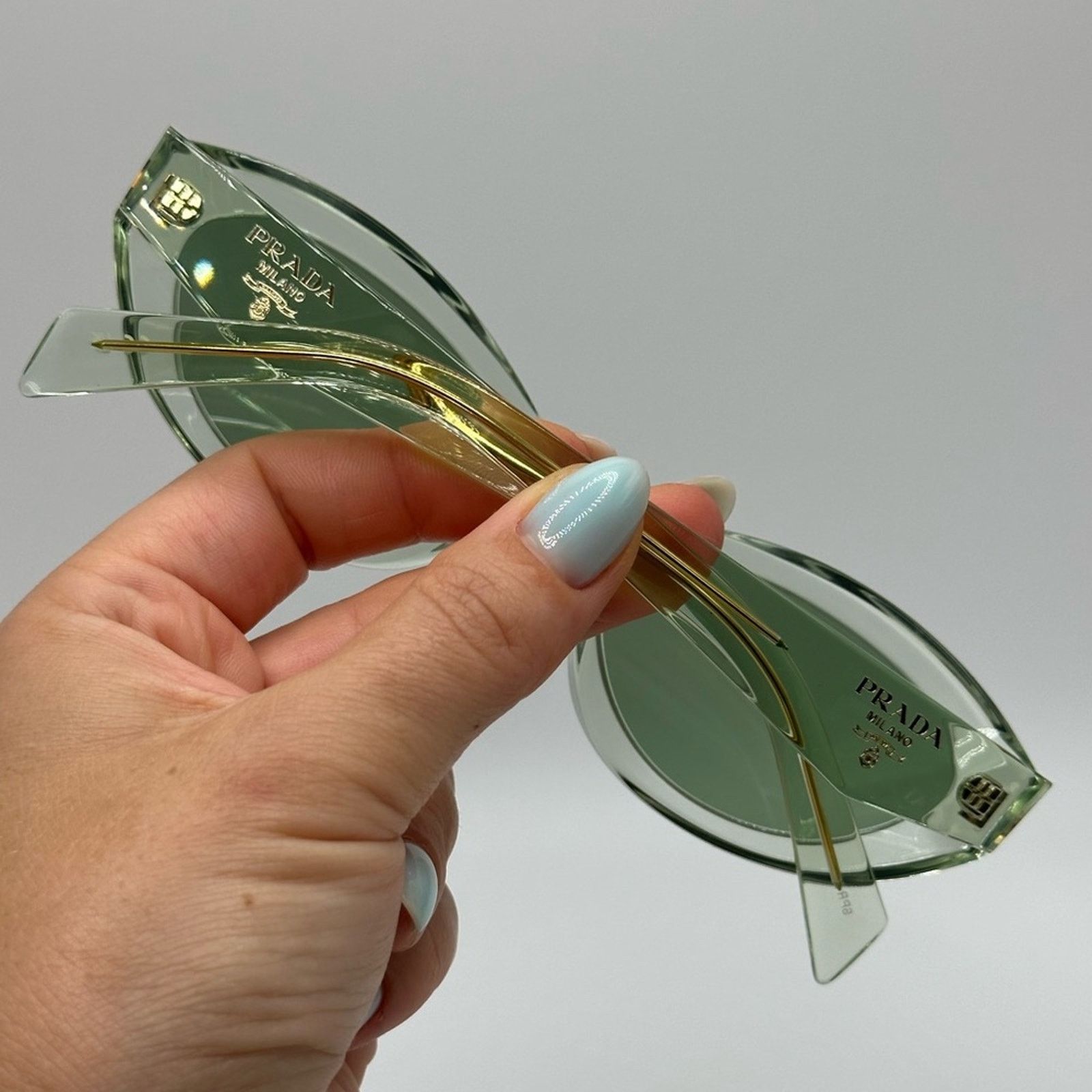 Prada NEW PRADA Symbol PR26ZS 14R20E Transparent Mint/Green Size ONE SIZE - 9 Thumbnail