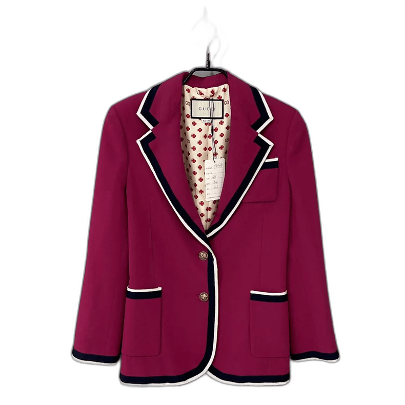 Gucci Gucci Tiger Head Button Purple Blazer Size M / US 6-8 / IT 42-44 - 1 Thumbnail