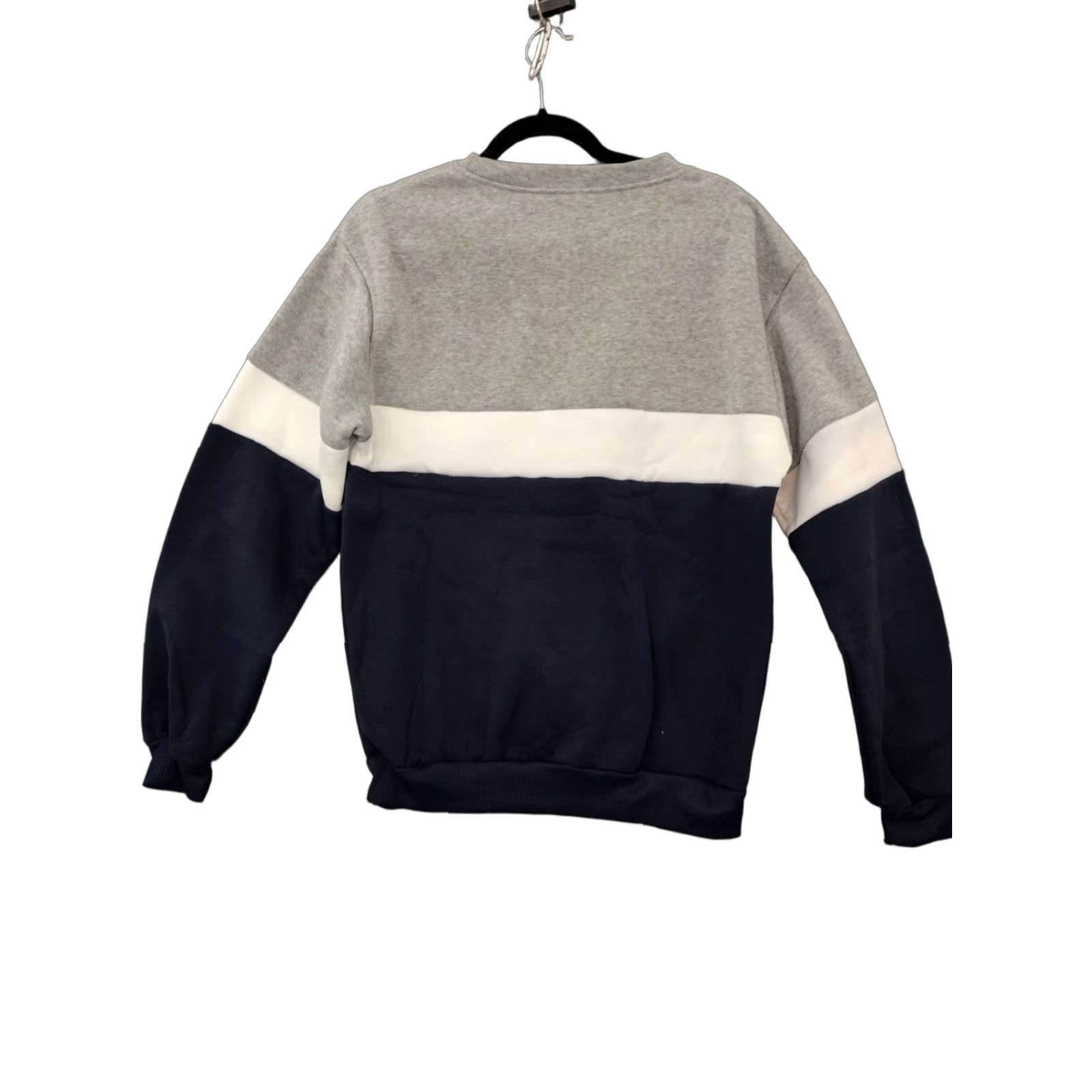 NASA NASA Graphic Sweatshirt Color Block Grey/White/Black M - Unisex Cotton Blend Crew Neck Pullover, NASA Logo, Long Sleeve Size US M / EU 48-50 / 2 - 1 Thumbnail