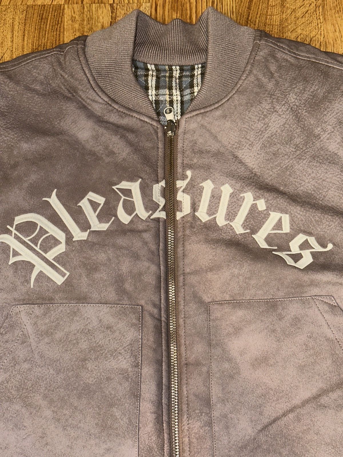Pleasures PLEASURES Horns Reversible Plaid Embroidered Quilted Vest Size US M / EU 48-50 / 2 - 3 Thumbnail