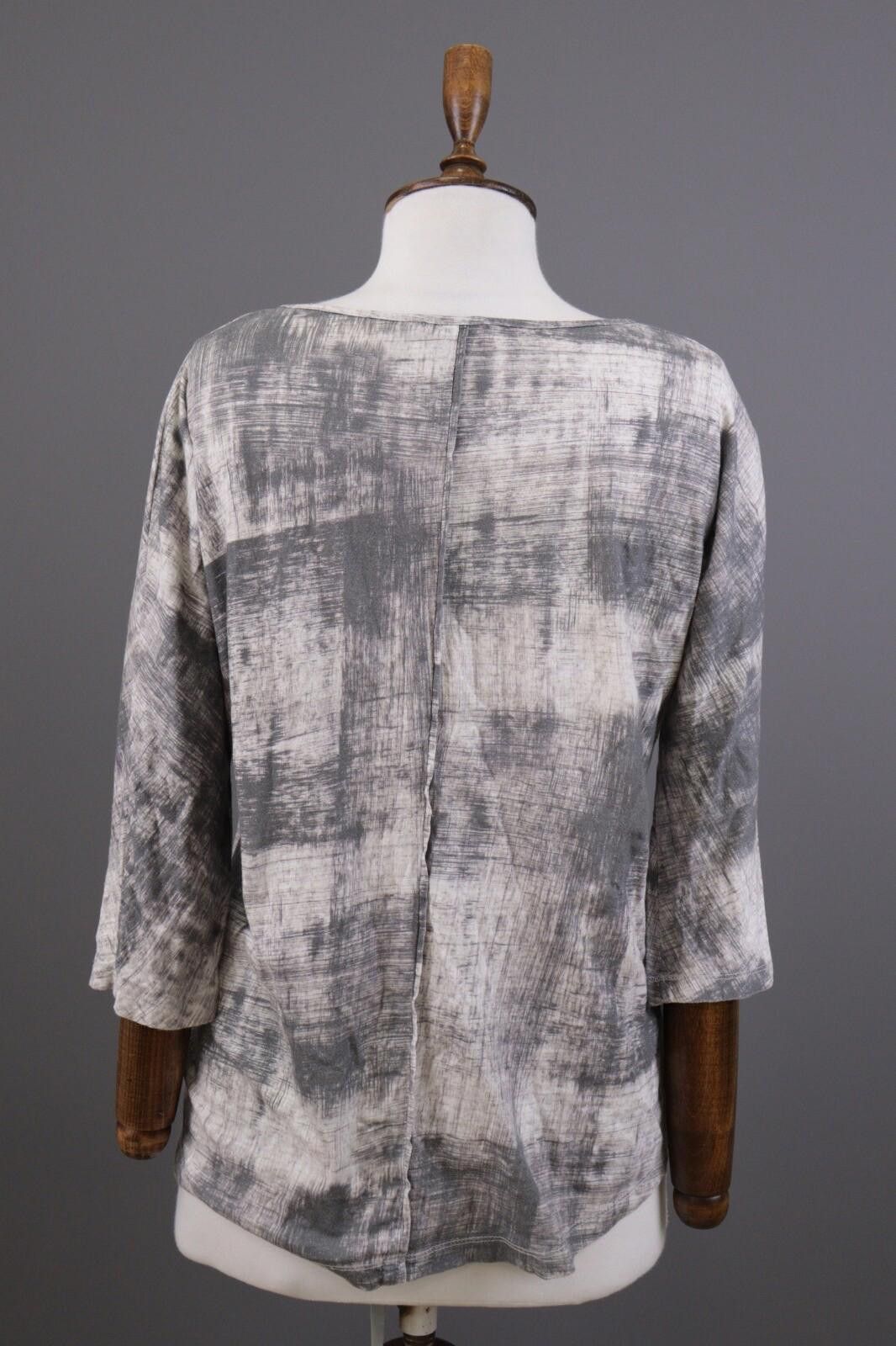 Oscar De La Renta Oska Gray Printed 3/4 Sleeve Top Shirt Size 1 / S Size M / US 6-8 / IT 42-44 - 7 Thumbnail