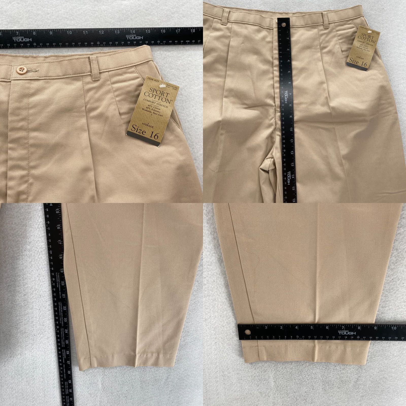 Levi's Levi's Sportswear Pants Women's 16 Khaki Beige Pleated Relaxed Taper NWT Jeans Pants Size 38" / US 16 / IT 52 - 8 Thumbnail