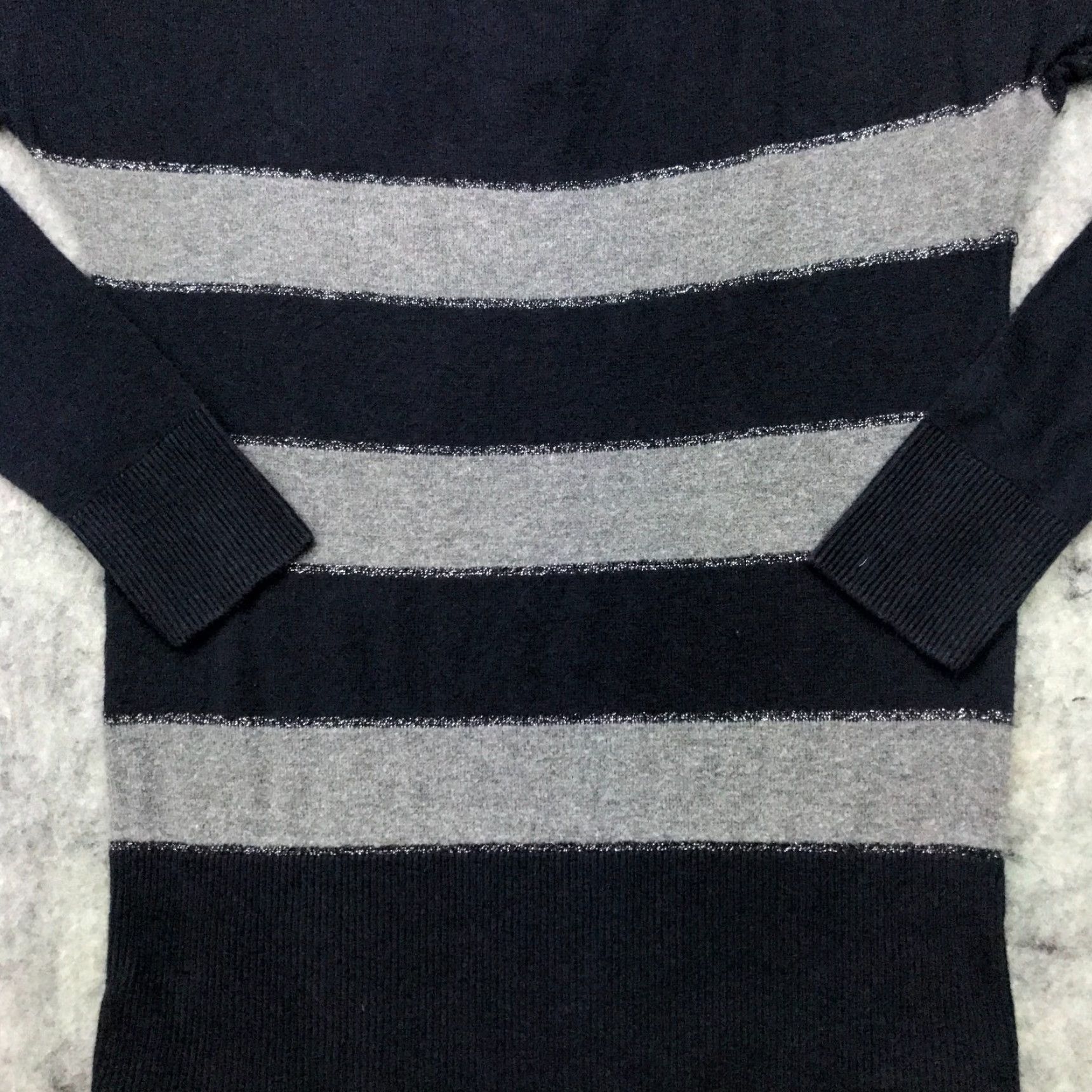 Loft VINTAGE loft womens sweater XS blue knit top lightweight zipper v-neck Size XS / US 0-2 / IT 36-38 - 3 Thumbnail