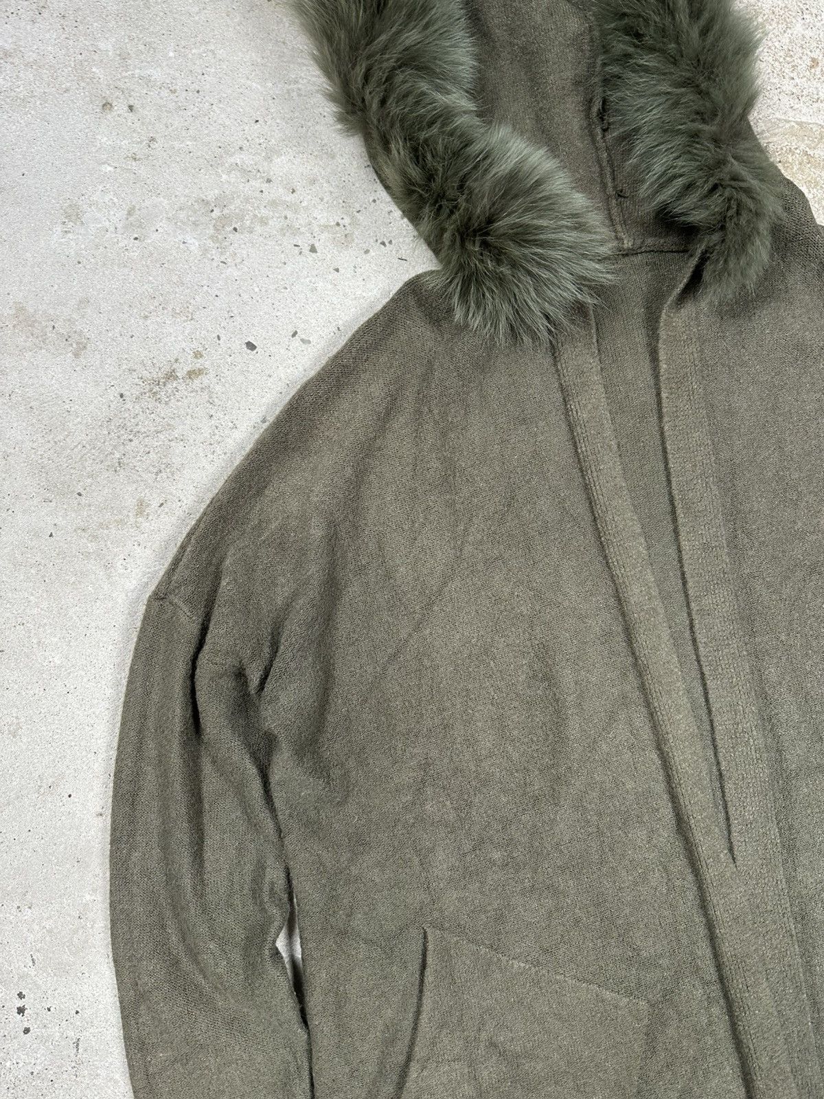 If Six Was Nine × Japanese Brand × Le Grande Bleu (L.G.B.) Vintage Y2K Faux Fur Viscose Hooded Cardigan Sweater Size US L / EU 52-54 / 3 - 5 Thumbnail