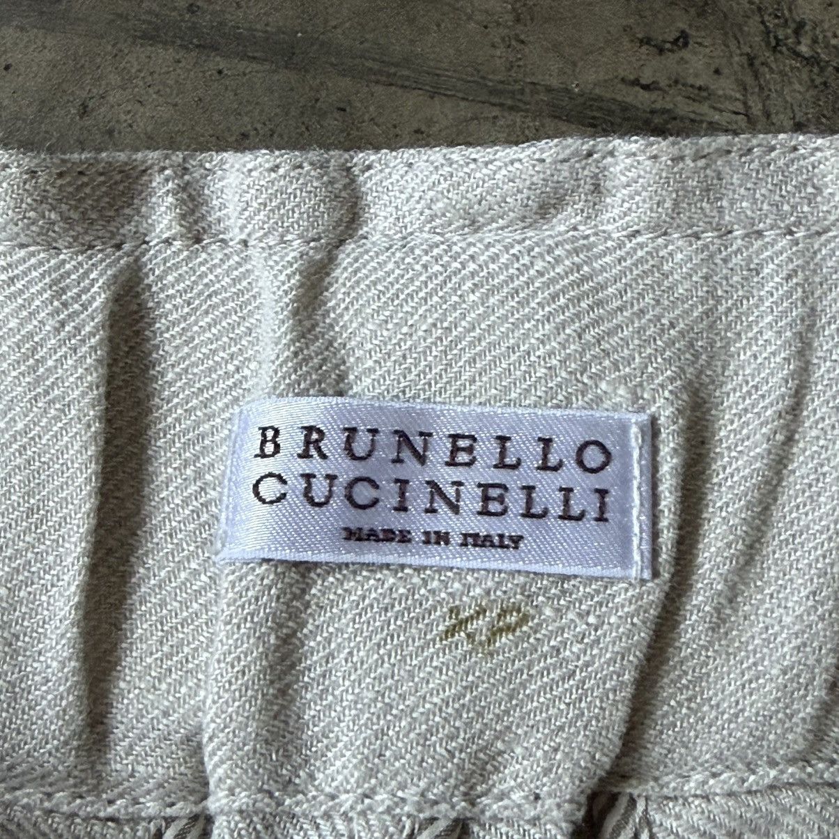 Brunello Cucinelli Brunello Cucinelli - Linen Side Tape Pants Size US 32 / EU 48 - 7 Thumbnail